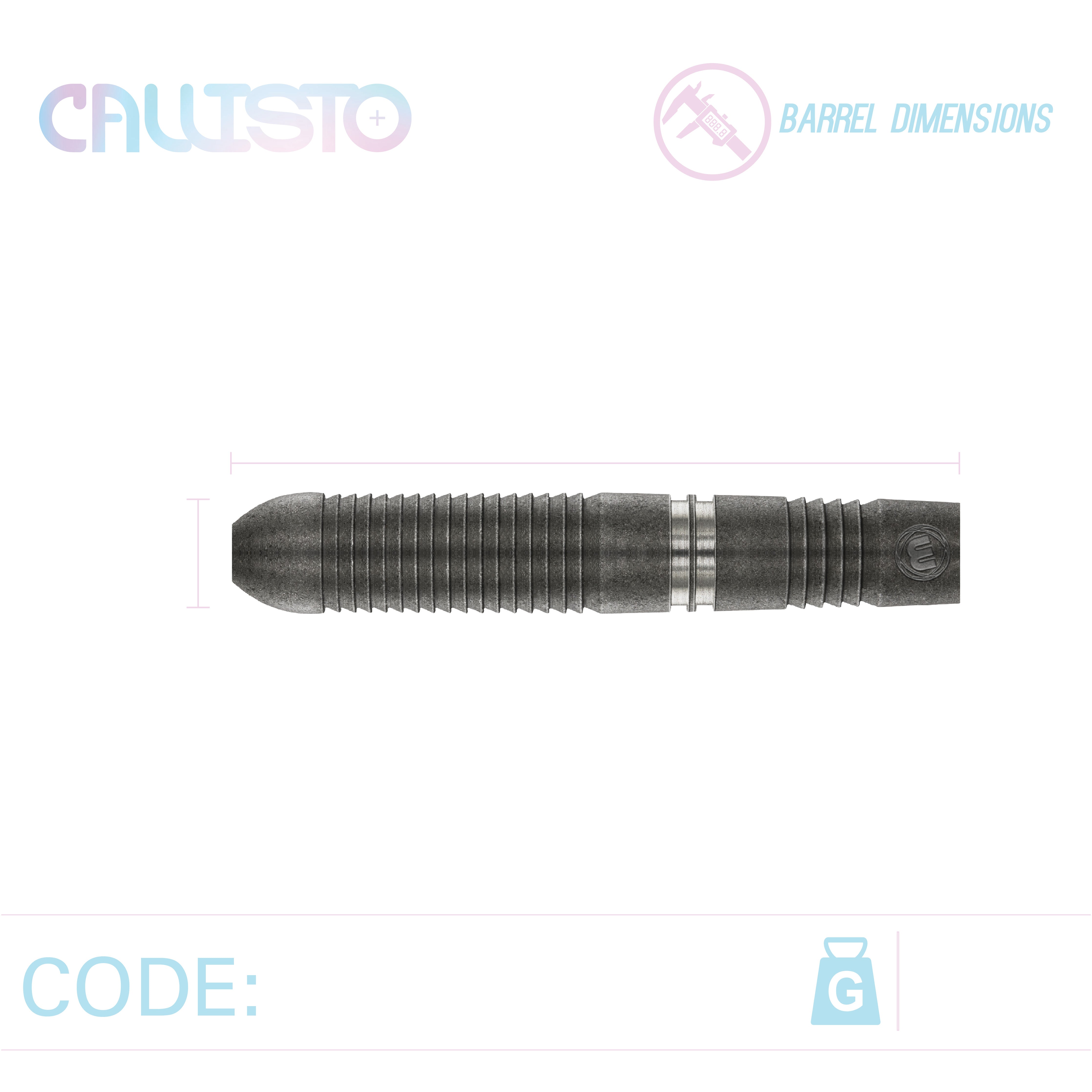Winmau Callisto Steel Tip Darts Set - 90% Tungsten - 24g 26g
