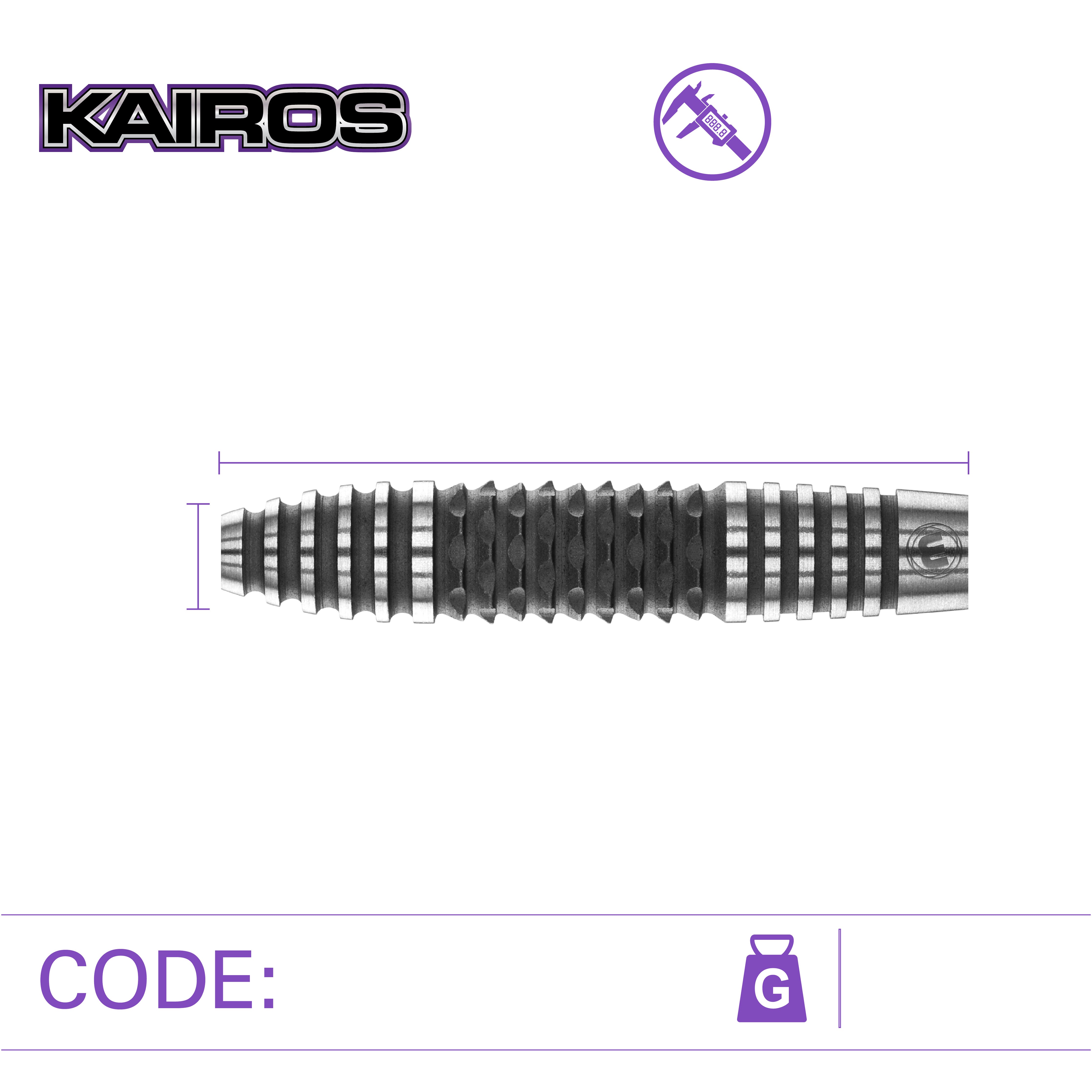 Winmau Kairos Steel Tip Darts Set - 90% Tungsten - 21g 23g