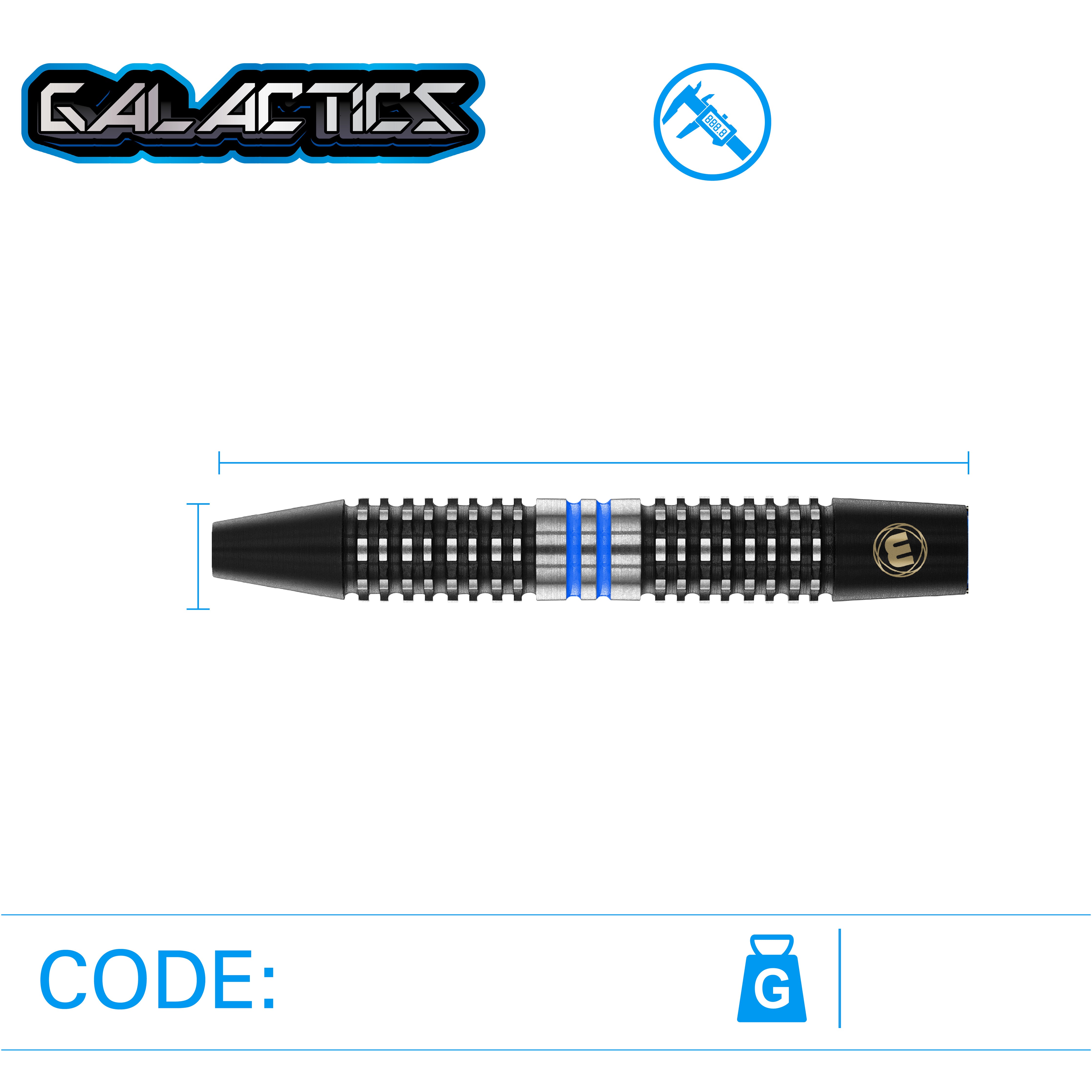 Winmau Galactics Steel tip Darts Set - 90% Tungsten - 24g 26g