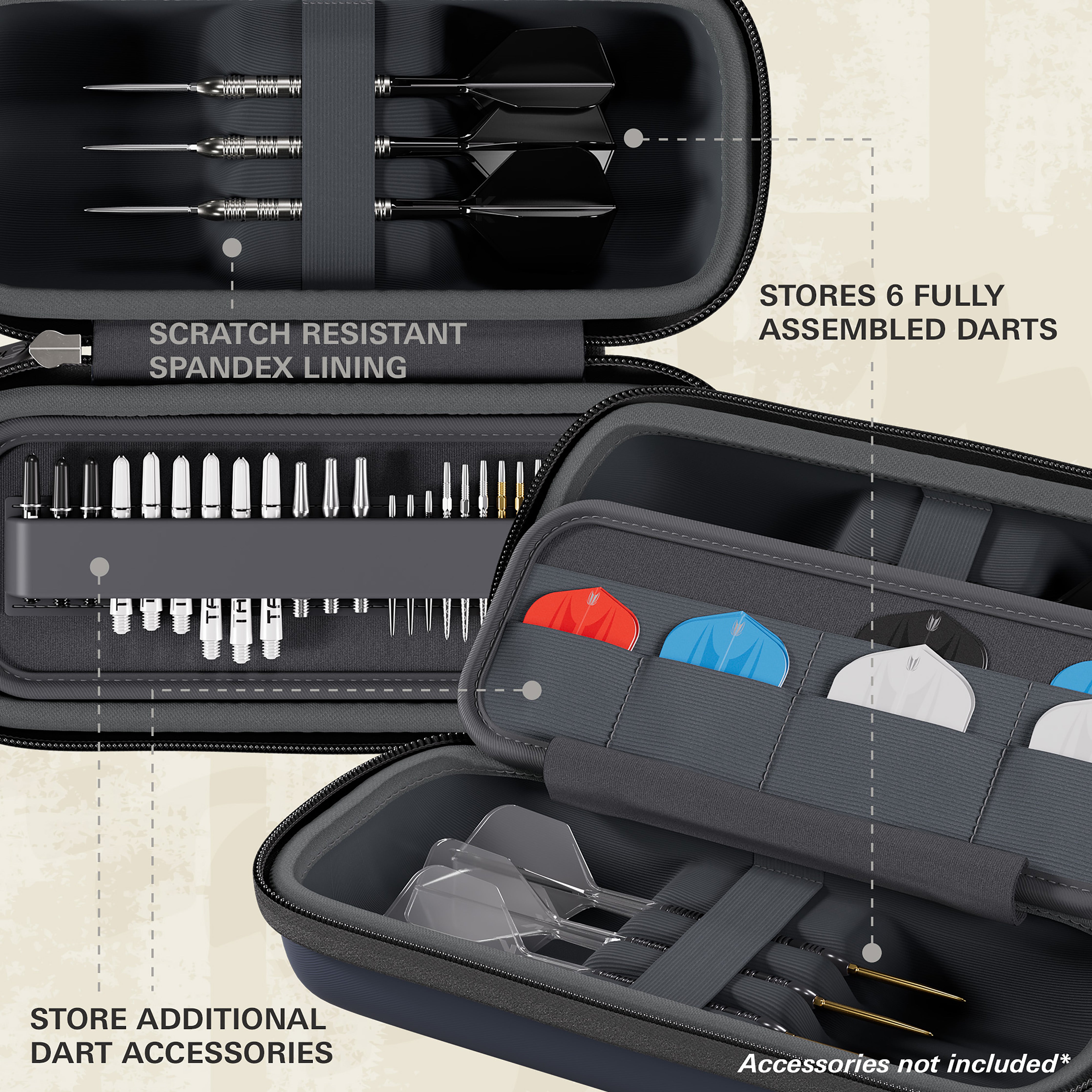 Target Boa Dart Case - Navy & Dark Grey