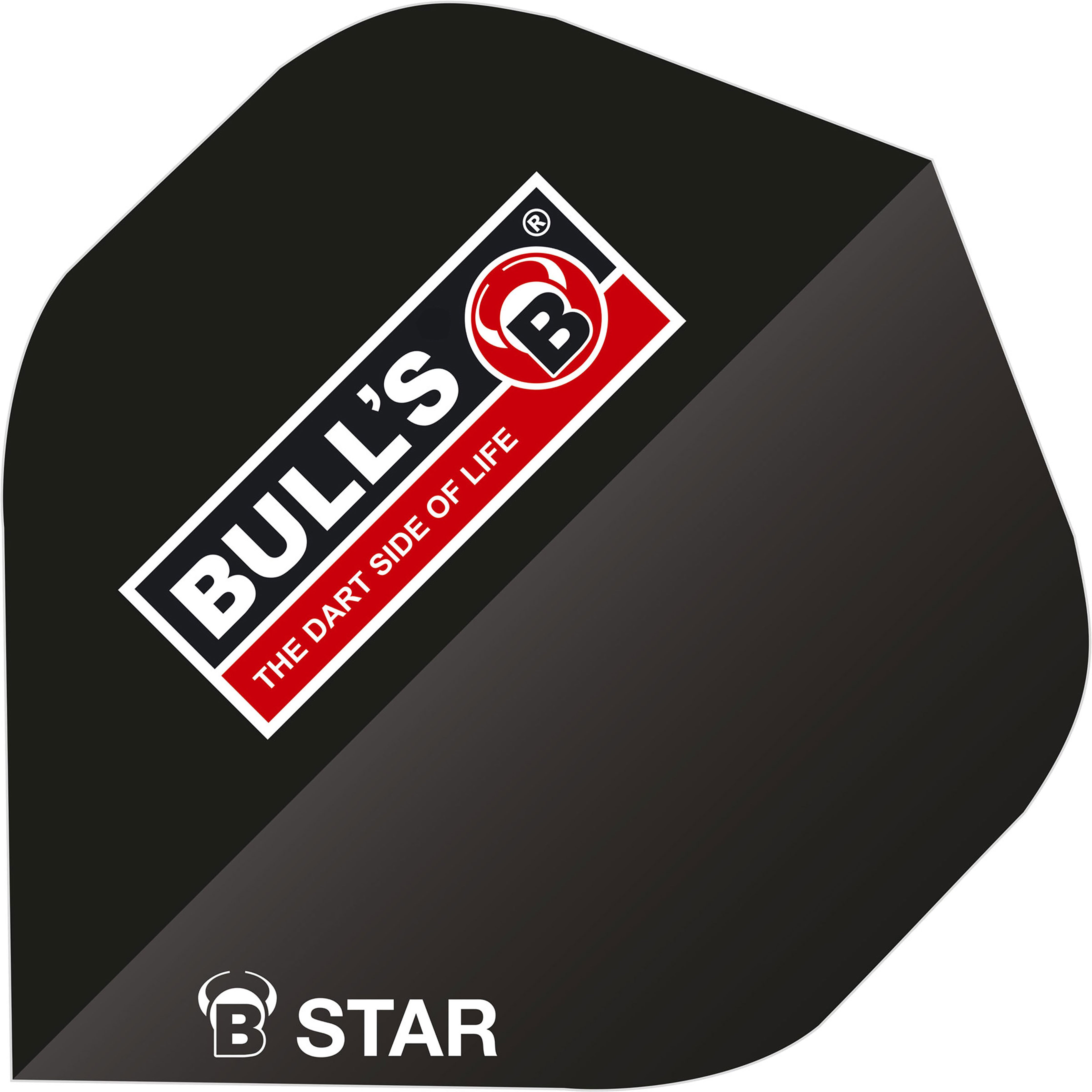BULL'S B-Star Dart Flights - Black - Standard