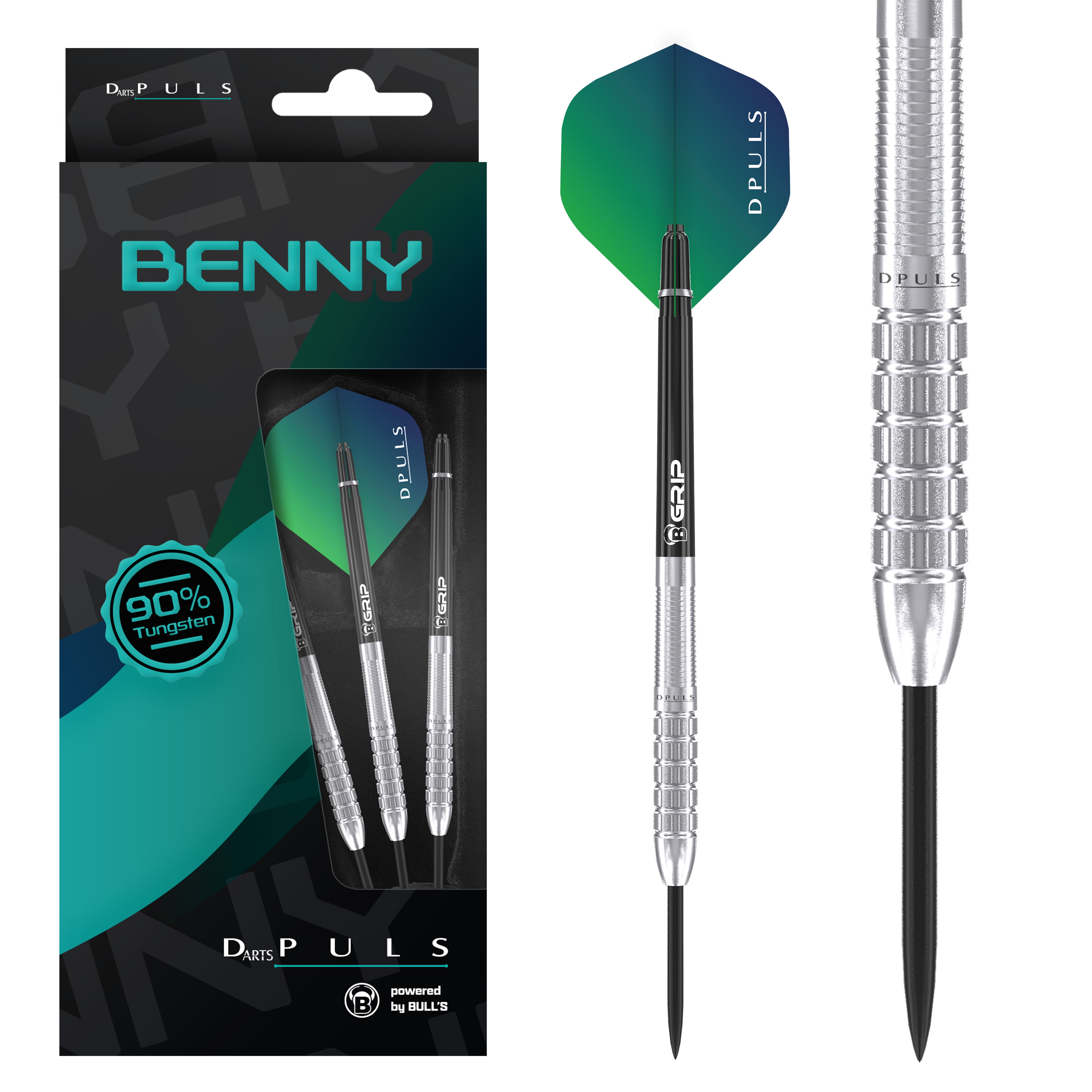 BULL'S DPuls Benny - 90% Tungsten - Steel Tip Darts - 23g