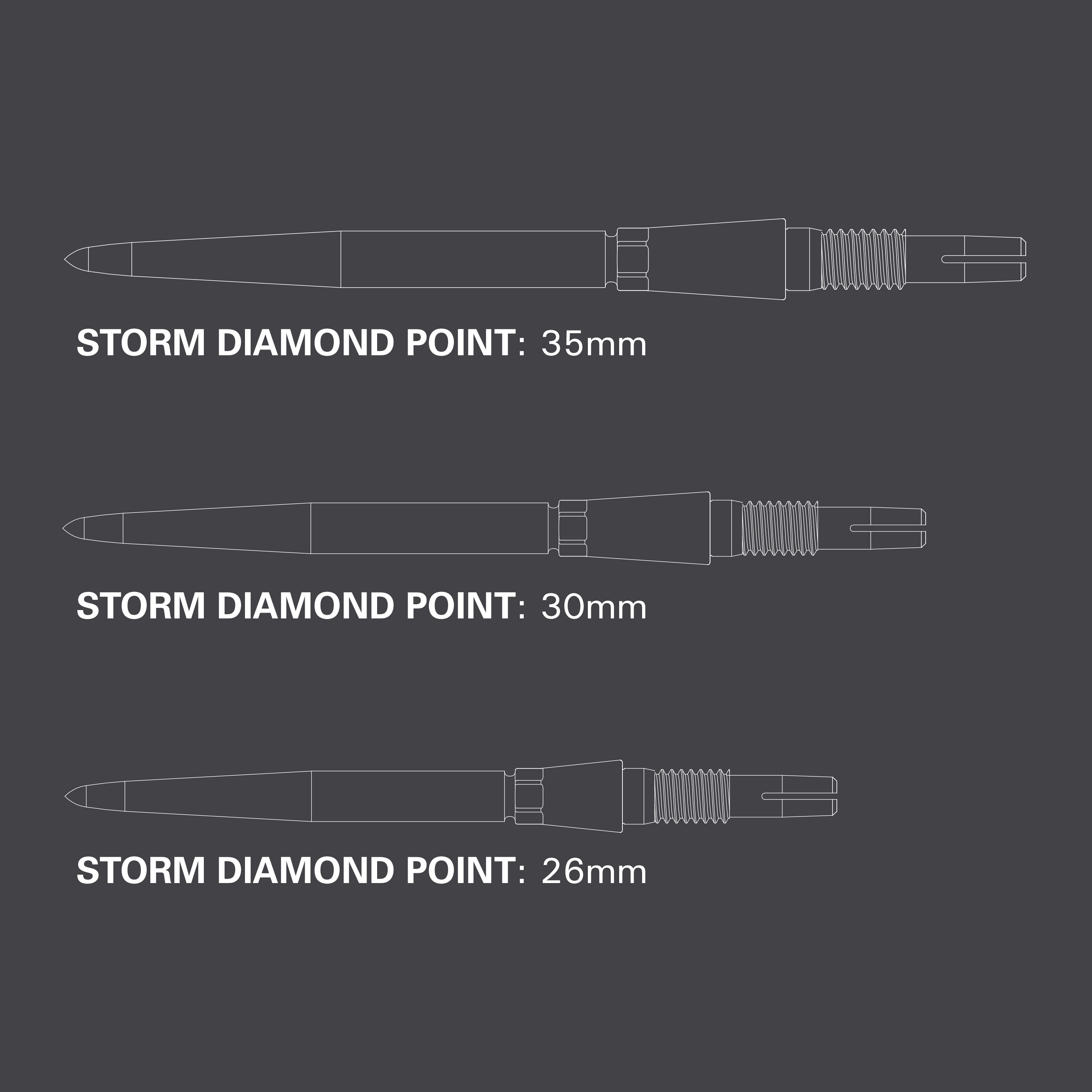 Target - Swiss Storm Diamond Point - 2024 - Silver - 26mm 30mm 35mm