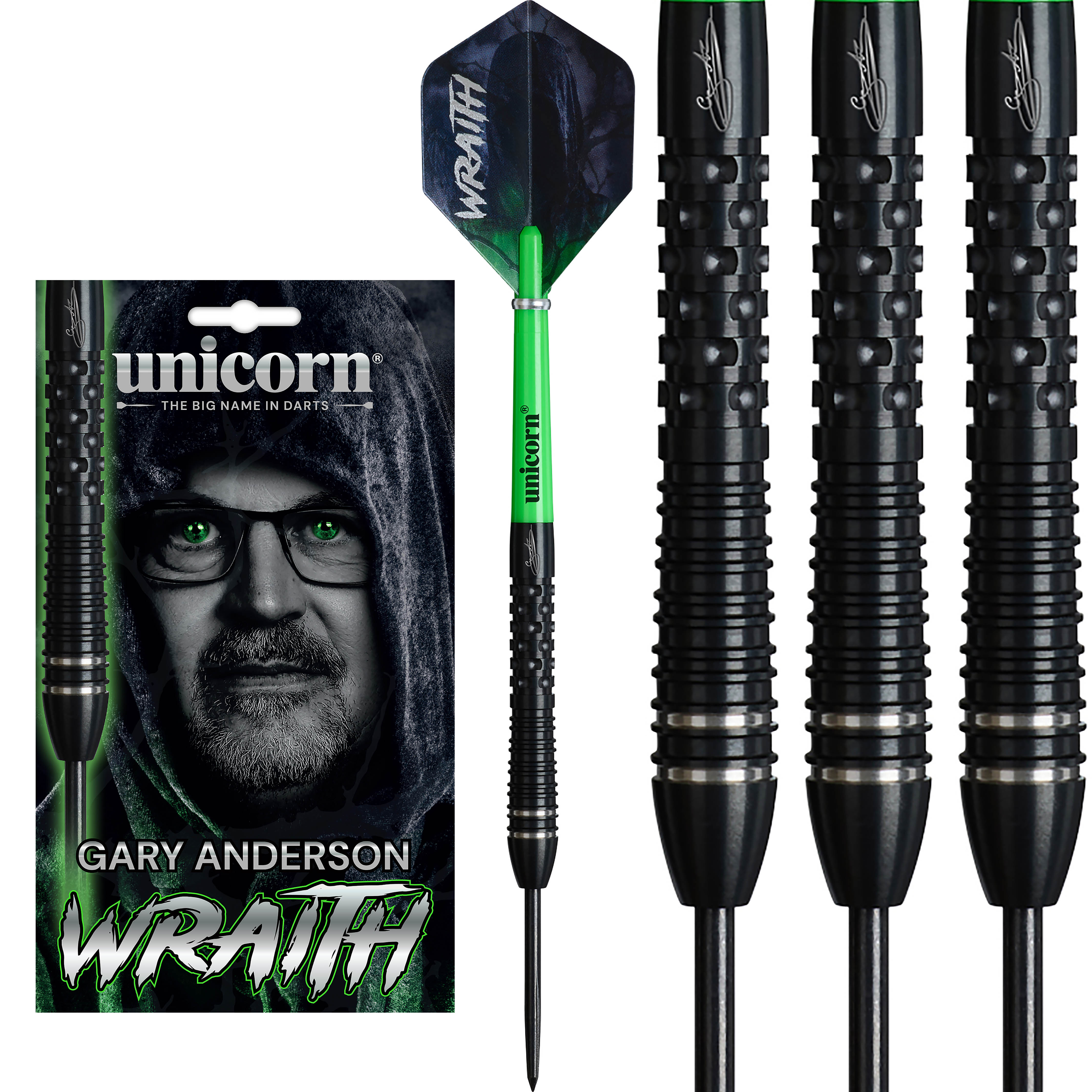 Unicorn Wraith Gary Anderson - 90% Tungsten Darts - 21g-25g