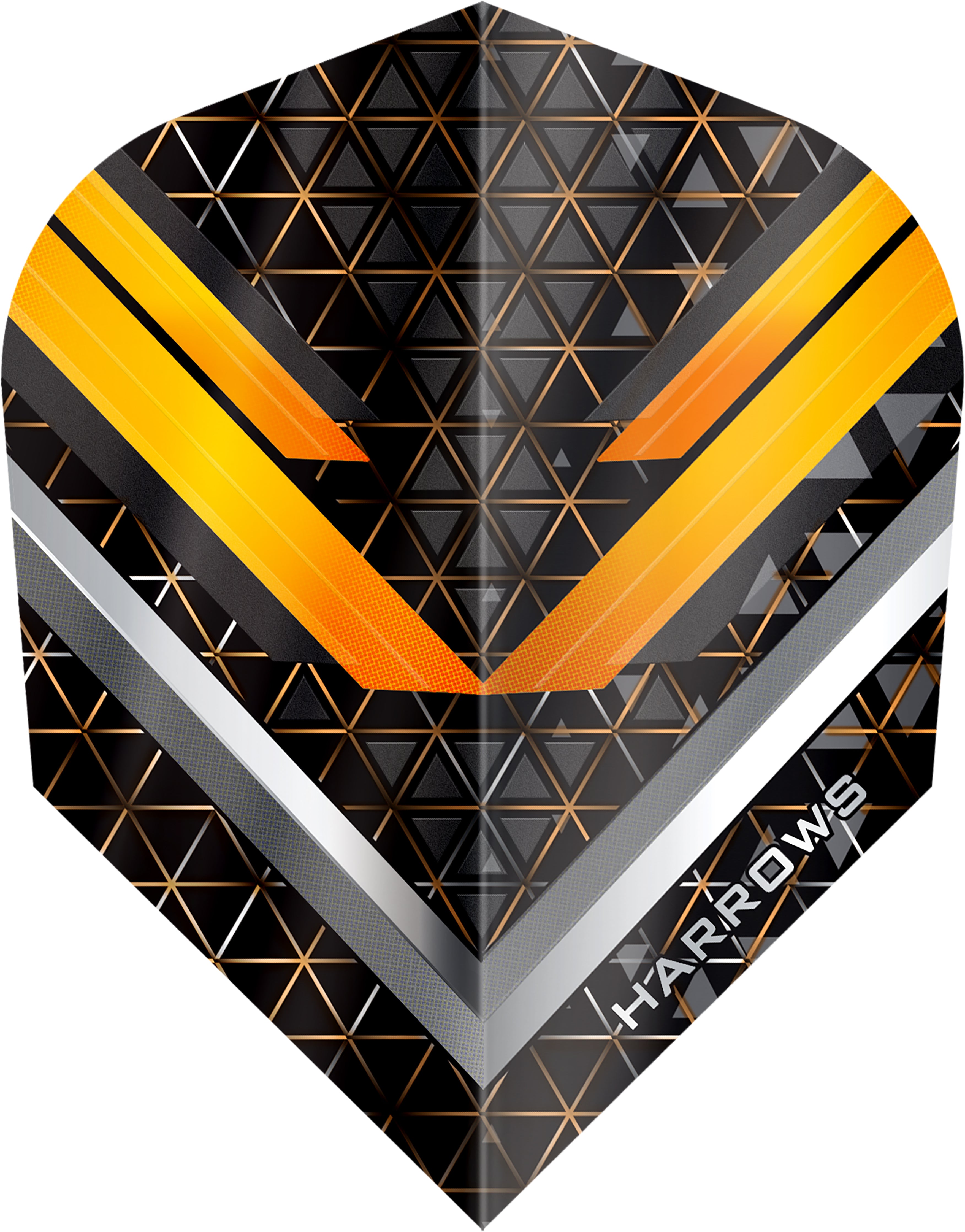 Harrows Vulcan Dart Flights - No6 Standard Shape - Yellow/Black