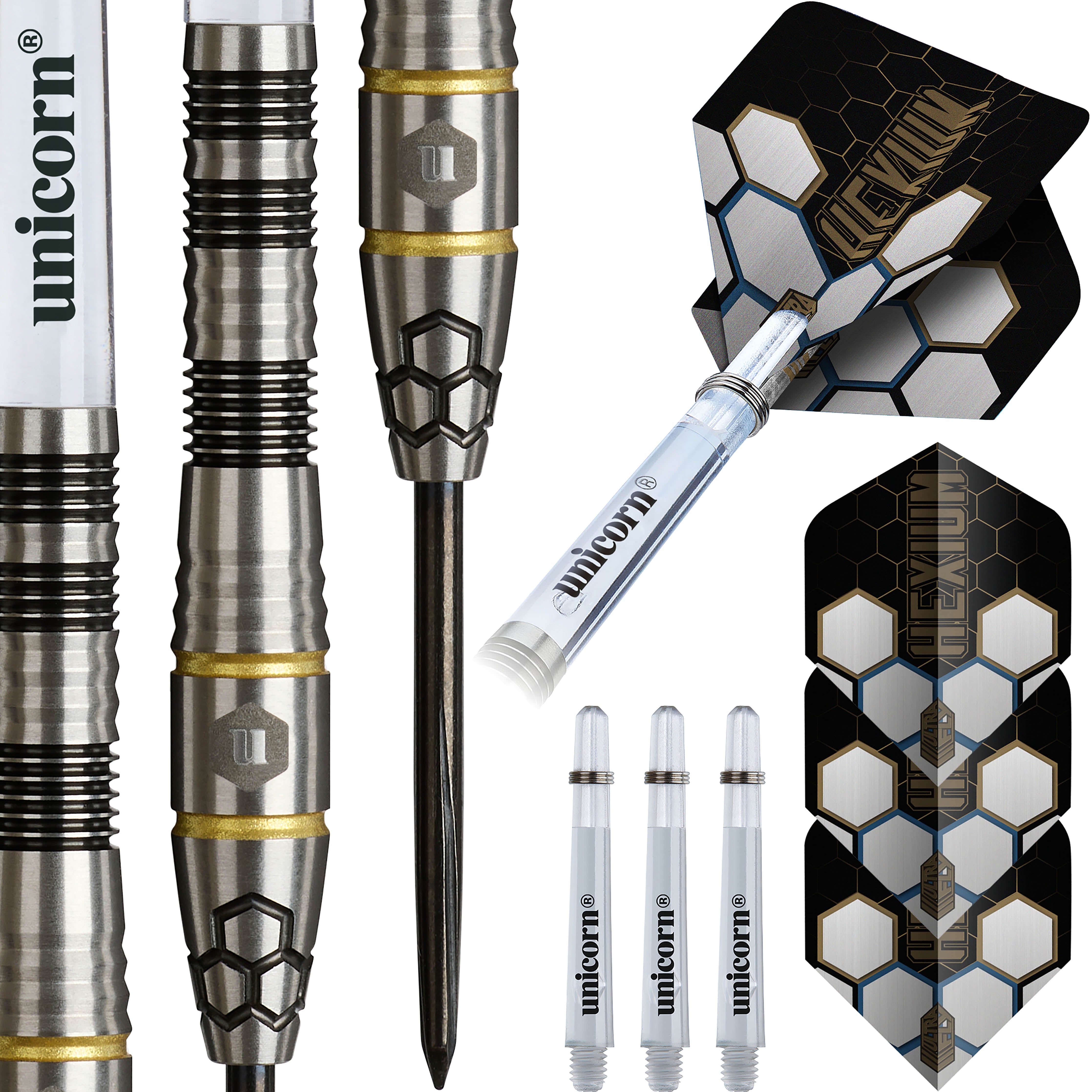 Unicorn Hexium Style 01 - 90% Tungsten Darts - 22g 24g