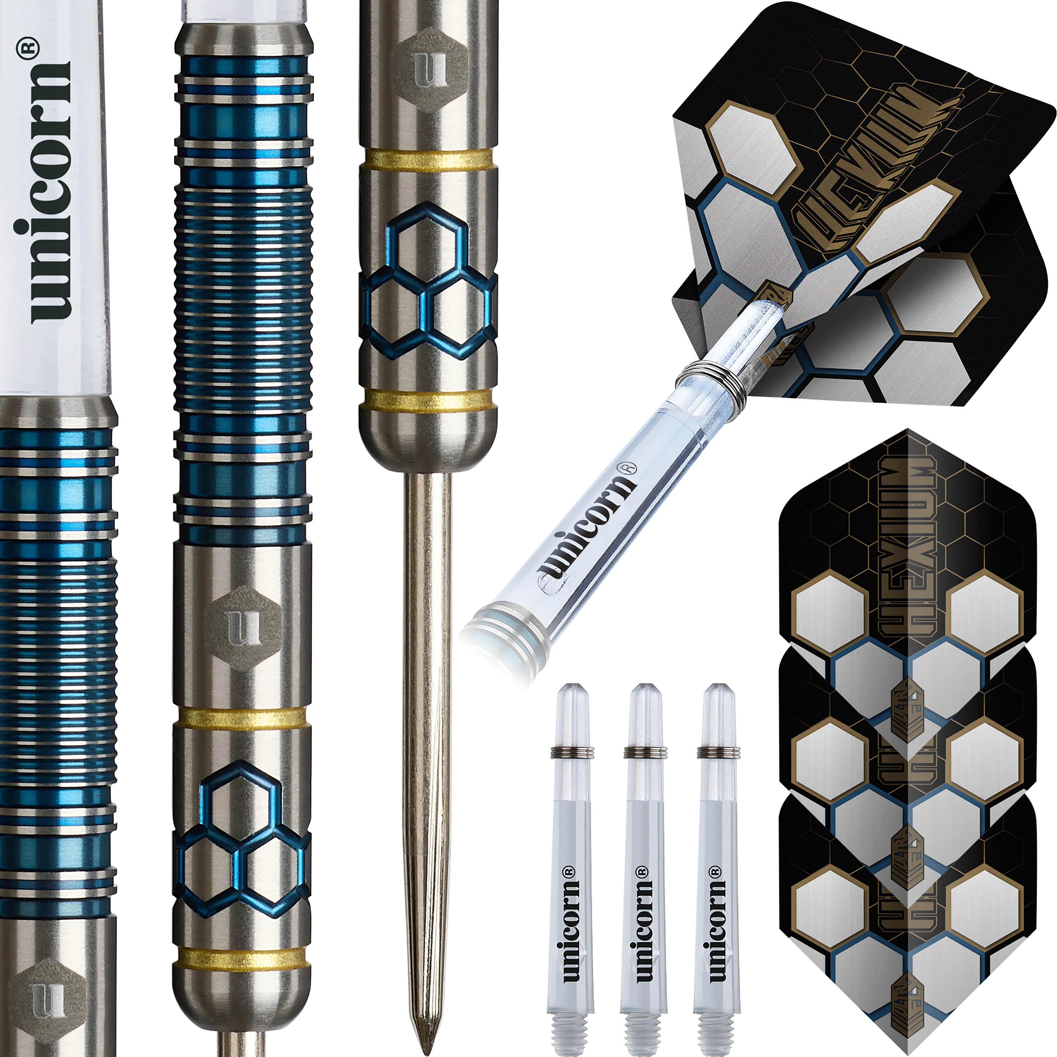 Unicorn Hexium Style 02 - 90% Tungsten Darts - 23g 25g