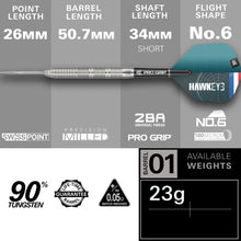 Target Kevin 'Hawkeye' Doets SP Steel Tip Darts Set 2024 - 90% Tungsten - 23g