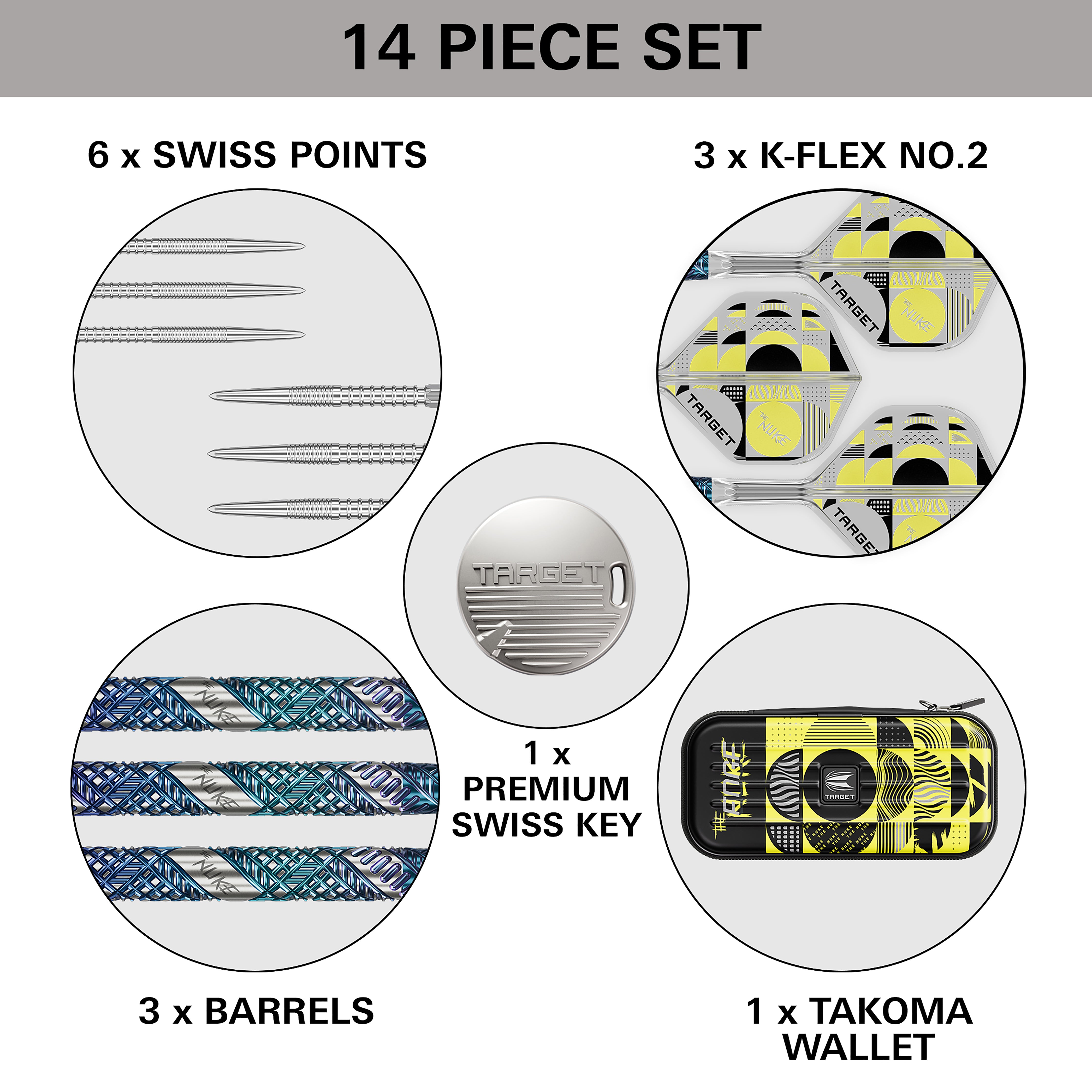 Target Luke 'The Nuke' Littler - Edge - 95% Tungsten - Swiss Point SP Darts - 22g 23g 24g