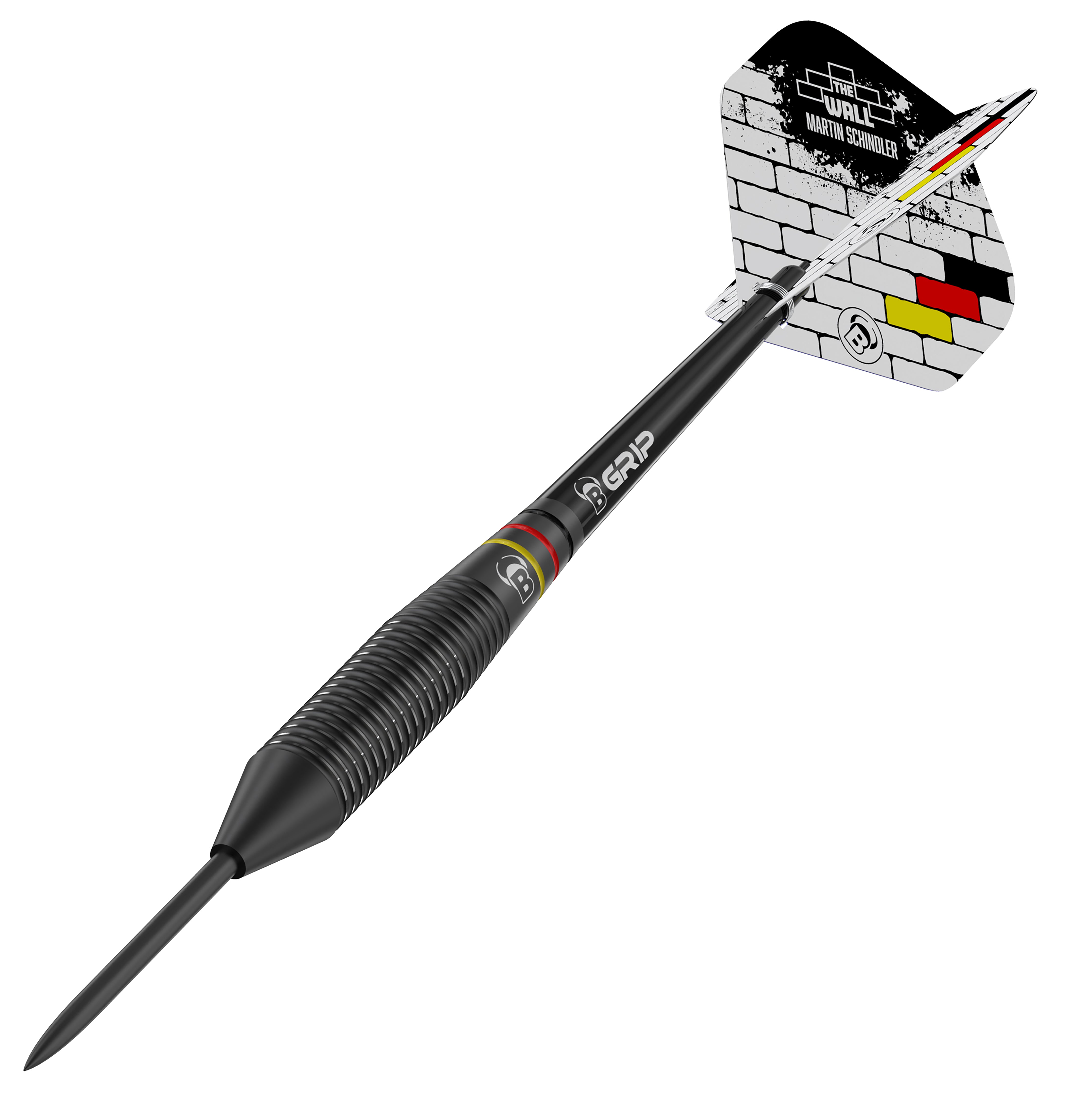 BULL'S Martin Schindler - The Wall - Steel Tip Darts - Black Brass - 21g 23g