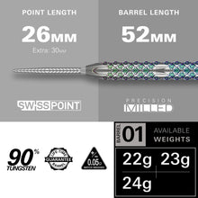 Target ROVE 01 Steel Tip Darts Set 2024 - 90% Tungsten - 22g 23g 24g