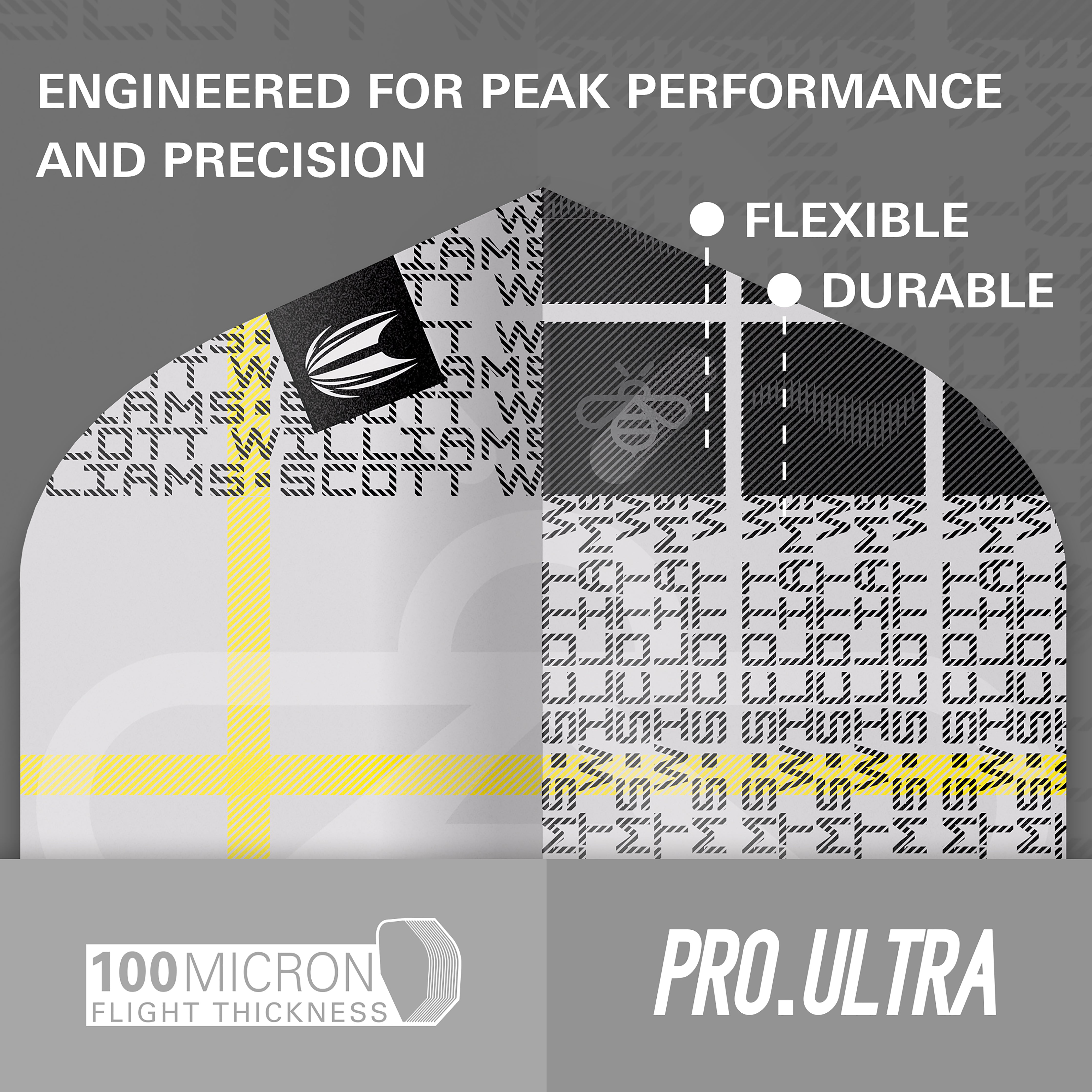 Target Scott 'Shaggy' Williams - G2 - Pro.Ultra - Standard Dart Flights - No2 & No6 - 3 Sets Included