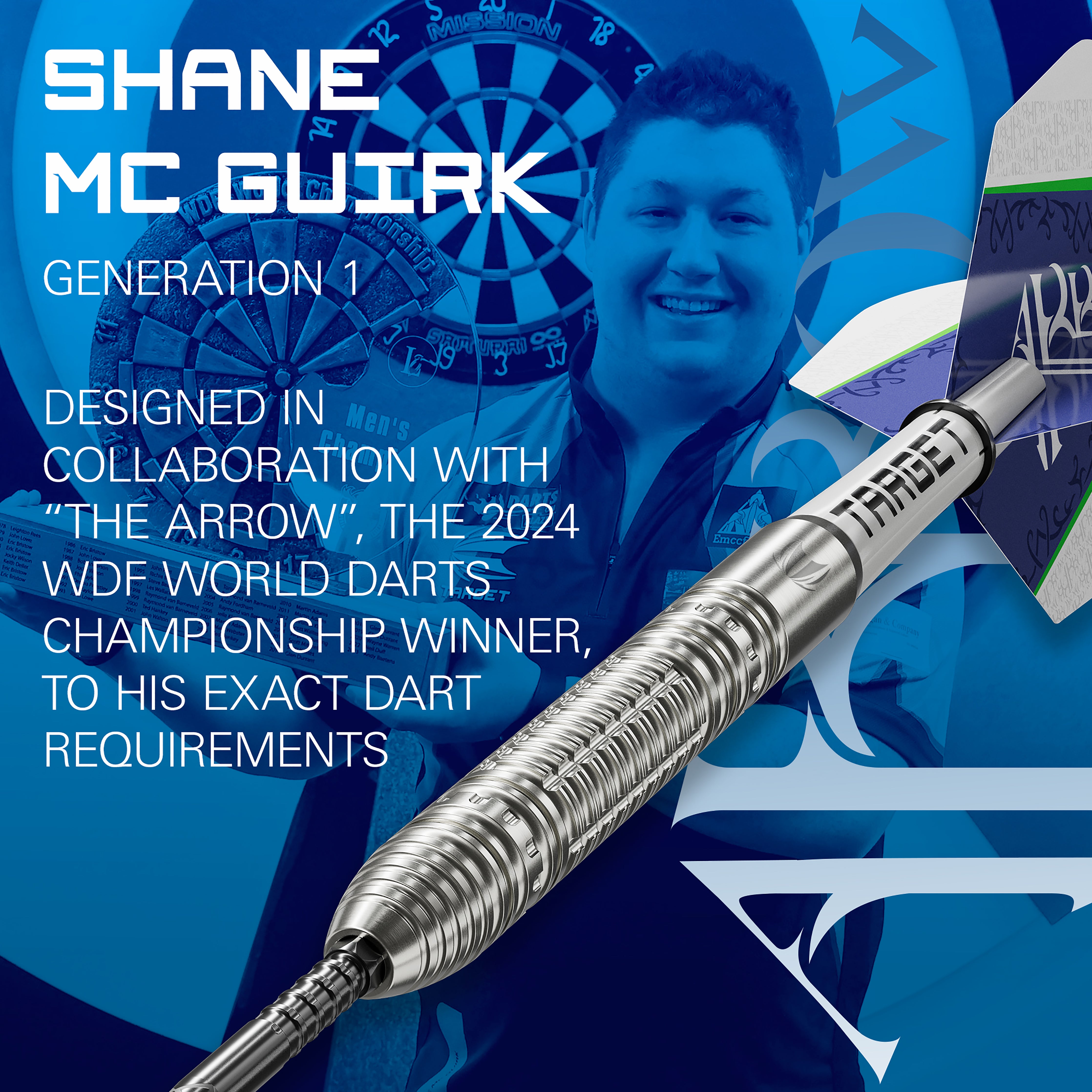 Target Shane 'The Arrow' McGuirk - G1 - 90% Tungsten Darts - SP - 23g