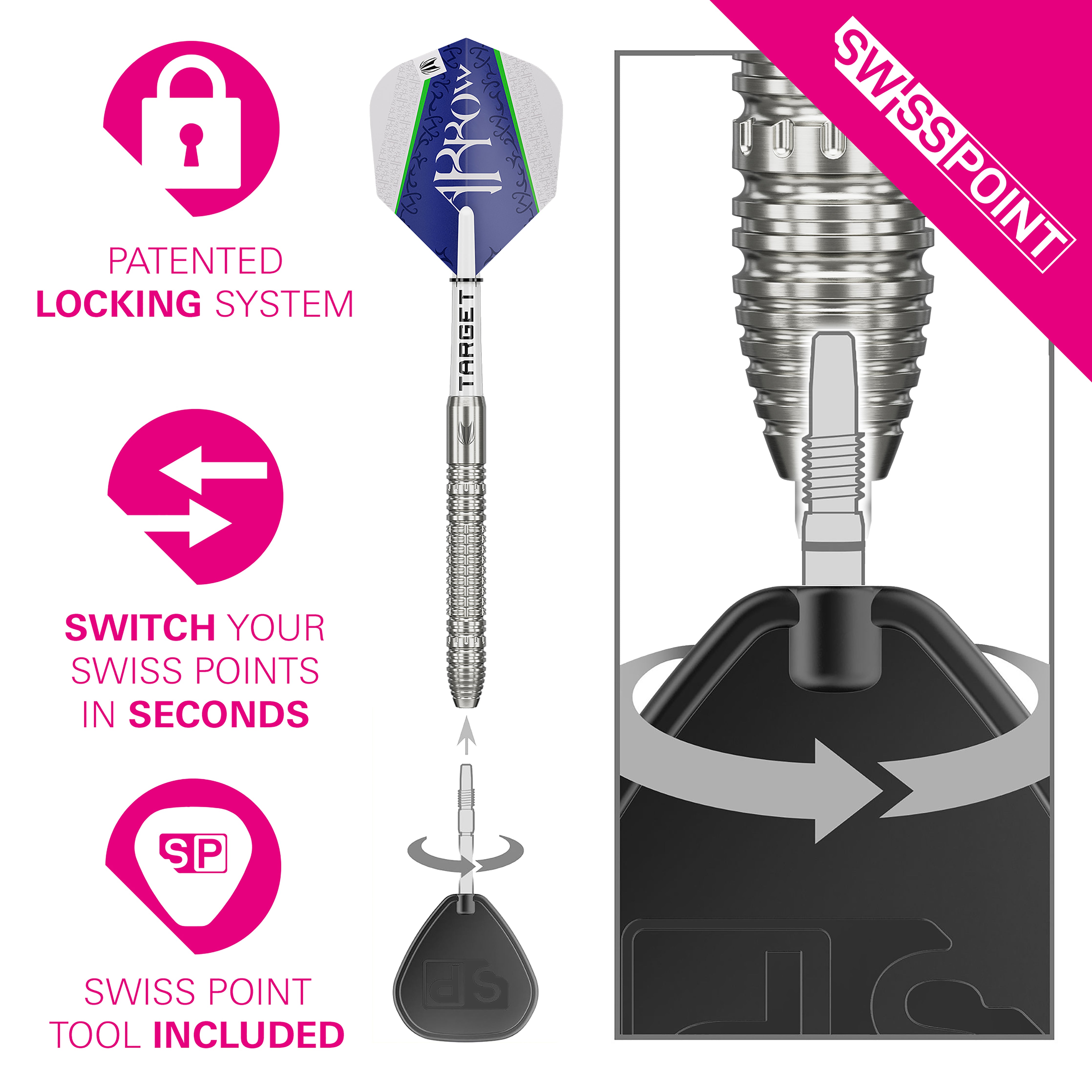 Target Shane 'The Arrow' McGuirk - G1 - 90% Tungsten Darts - SP - 23g