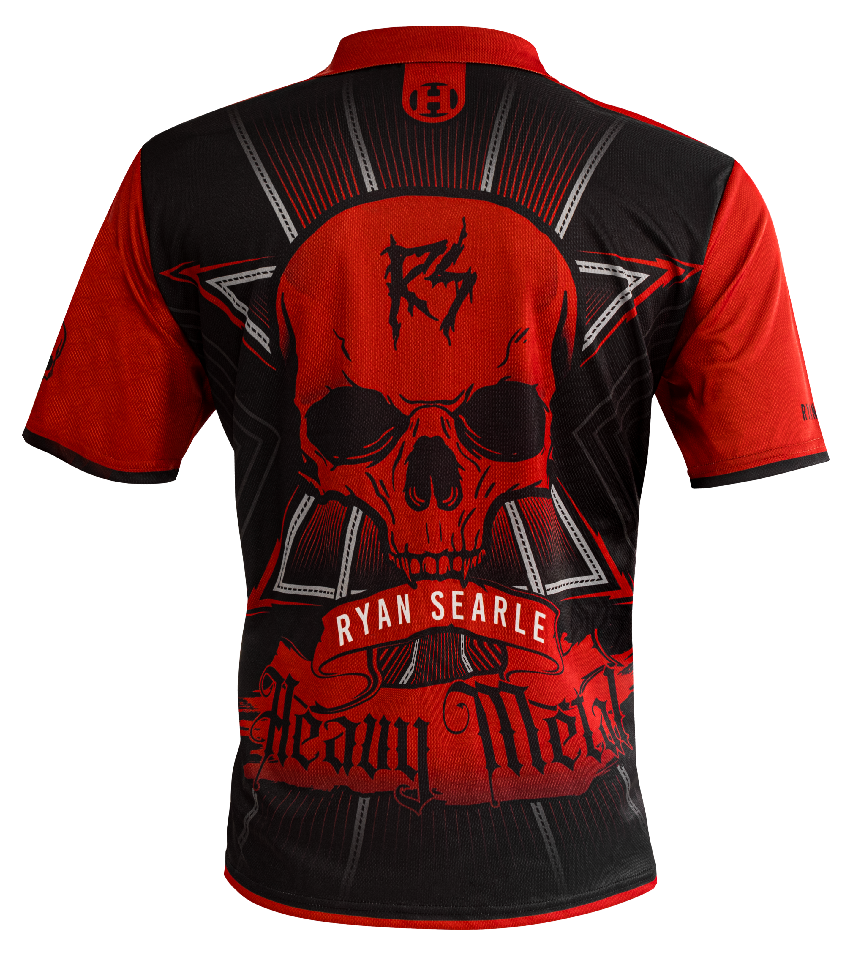 Harrows Ryan 'Heavy Metal" Searle Official Dart Shirt - Red & Black - Small to 5XL