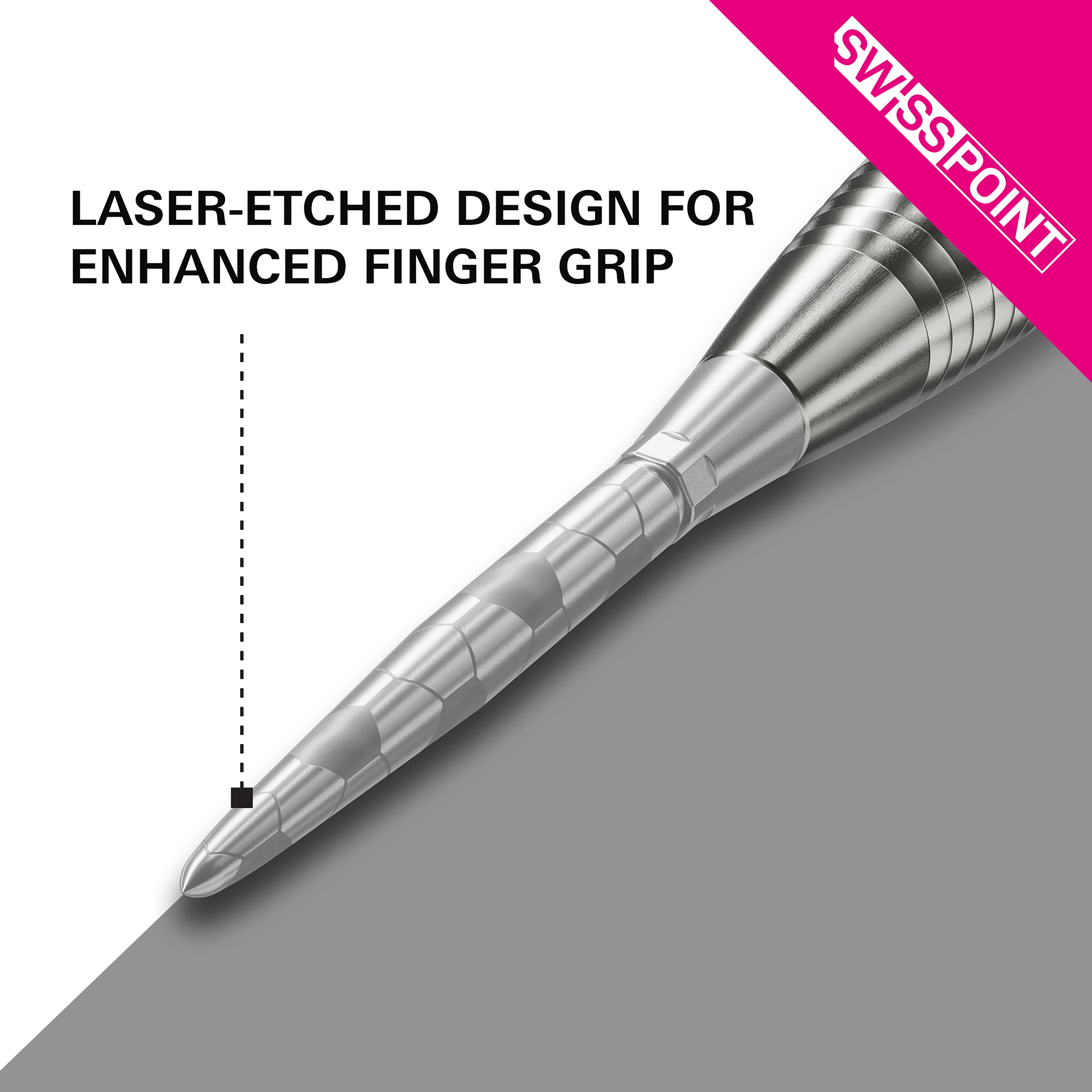 Target Swiss Storm Onyx - Dart Points - 26mm 30mm 35mm - Silver