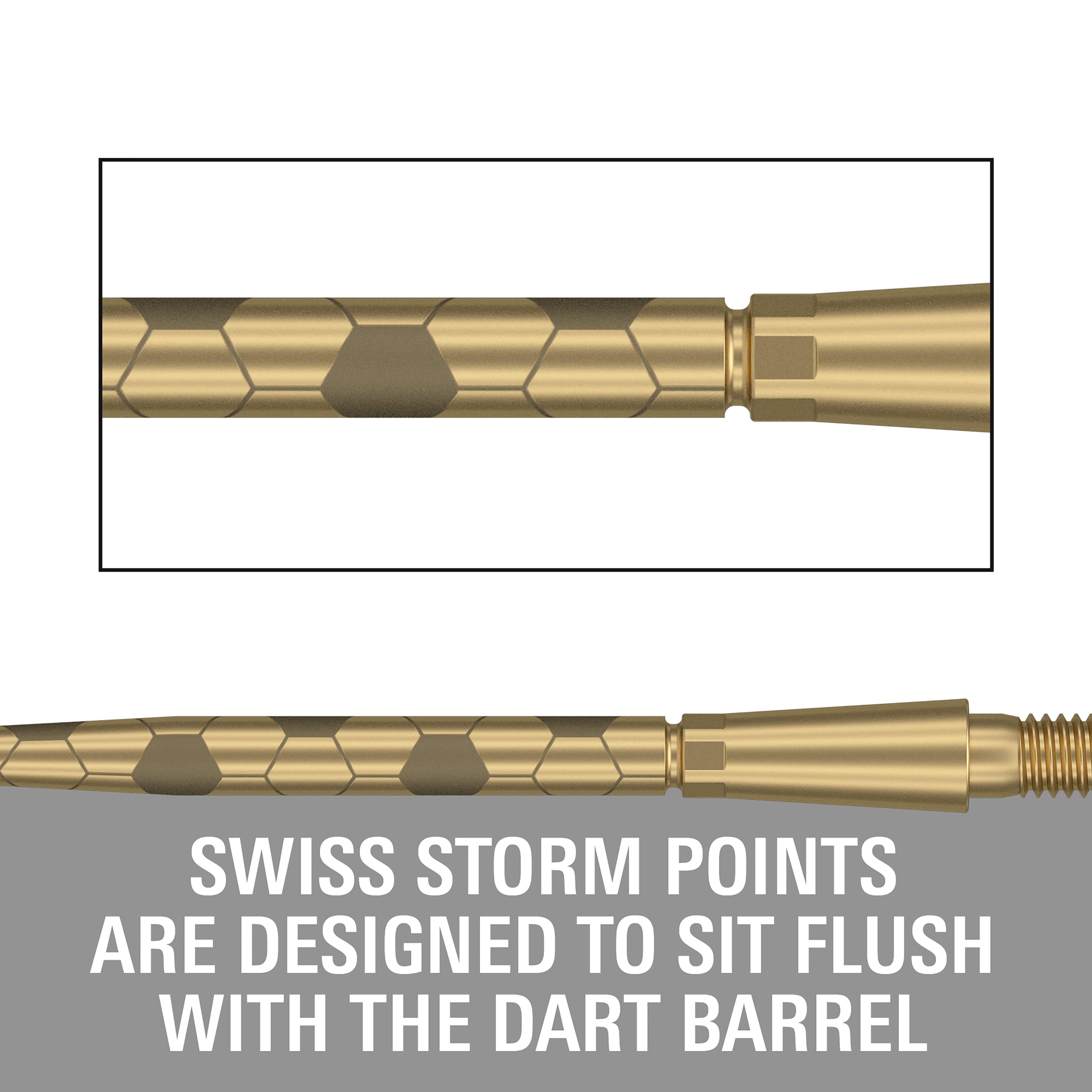 Target Swiss Storm Onyx - Dart Points - 26mm 30mm 35mm - Gold