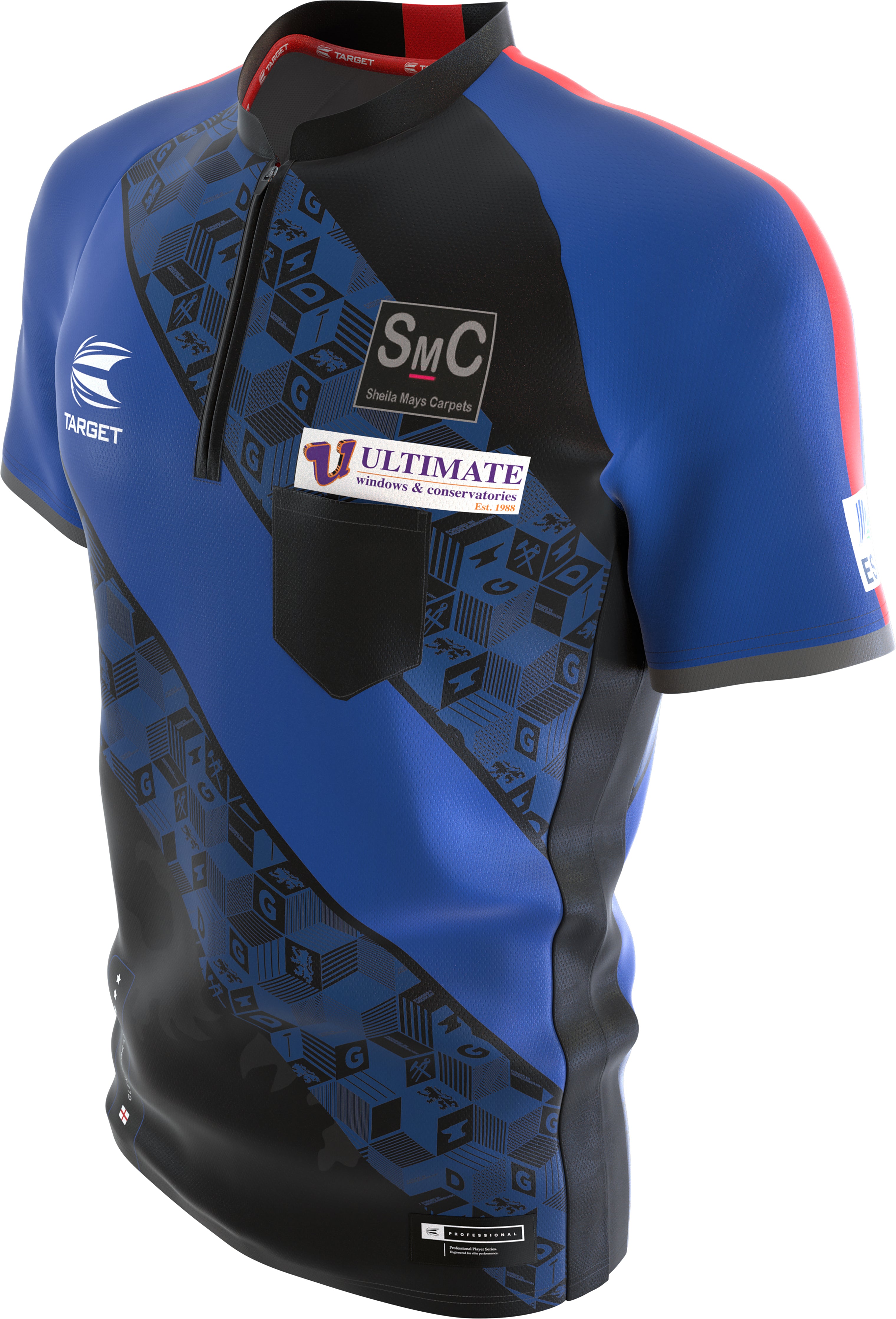 Target Cool Play - Collarless - Glen Durrant - Duzza - Dart Shirt - 2022