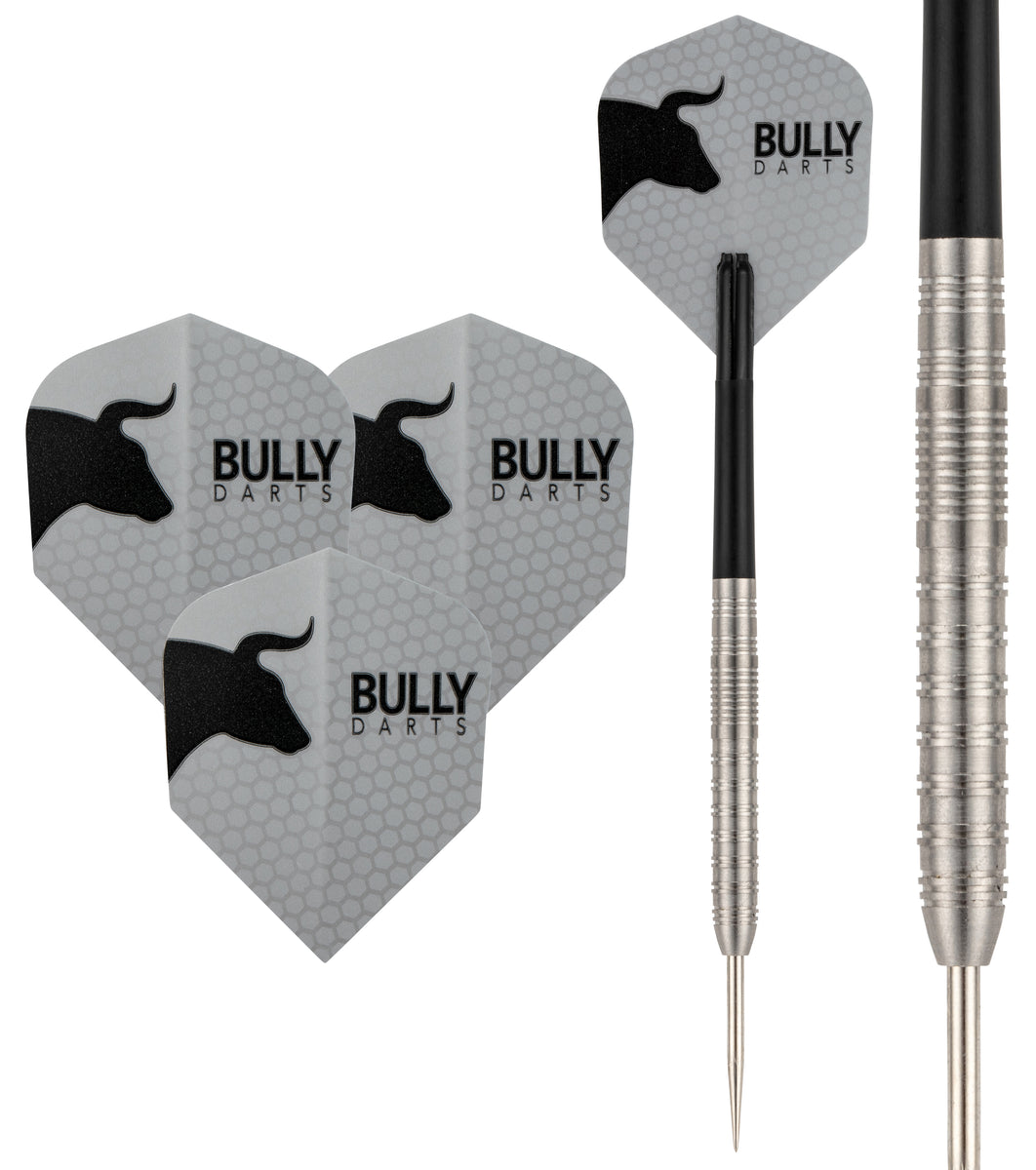 Bully 12 90 Tungsten Darts Dart Flights Stems Wallet 22g 24