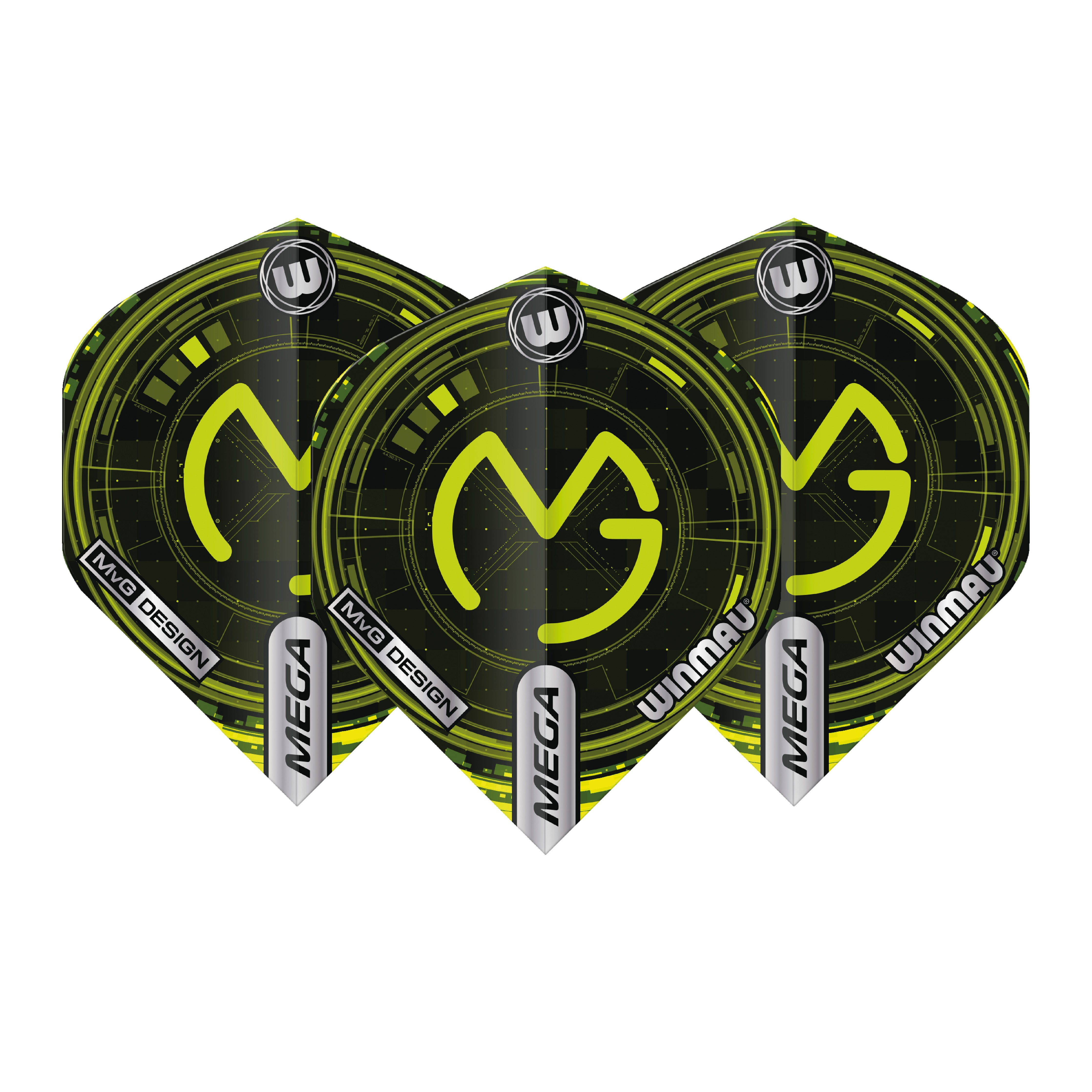 Winmau MVG Mega Standard Dart Flights - 75 Micron