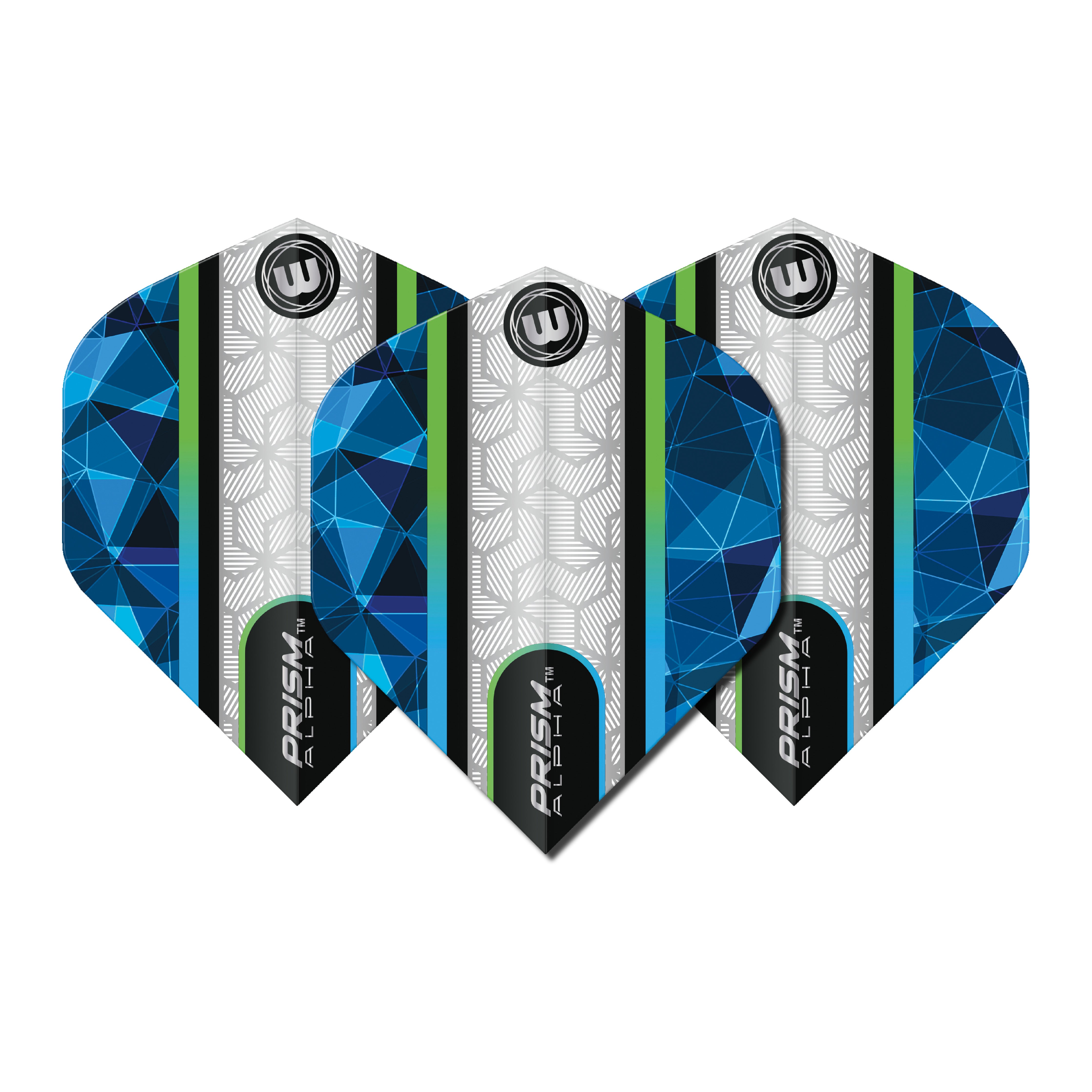 Winmau Prism Alpha - Extra Thick - Dart Flights - Poseidon - Standard Shape