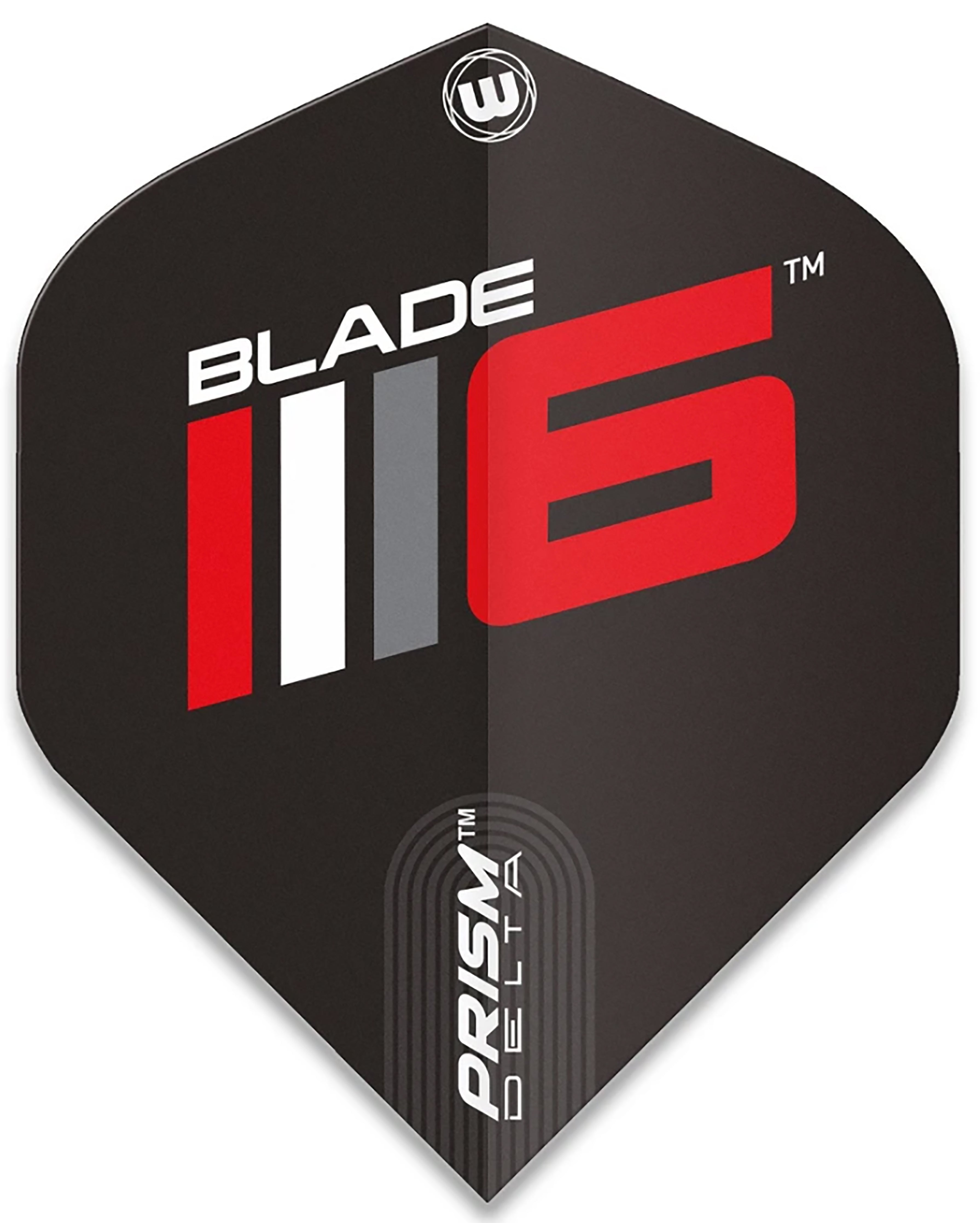 Winmau Prism Delta - Standard Dart Flights - 100 Micorn - Blade 6 - Black
