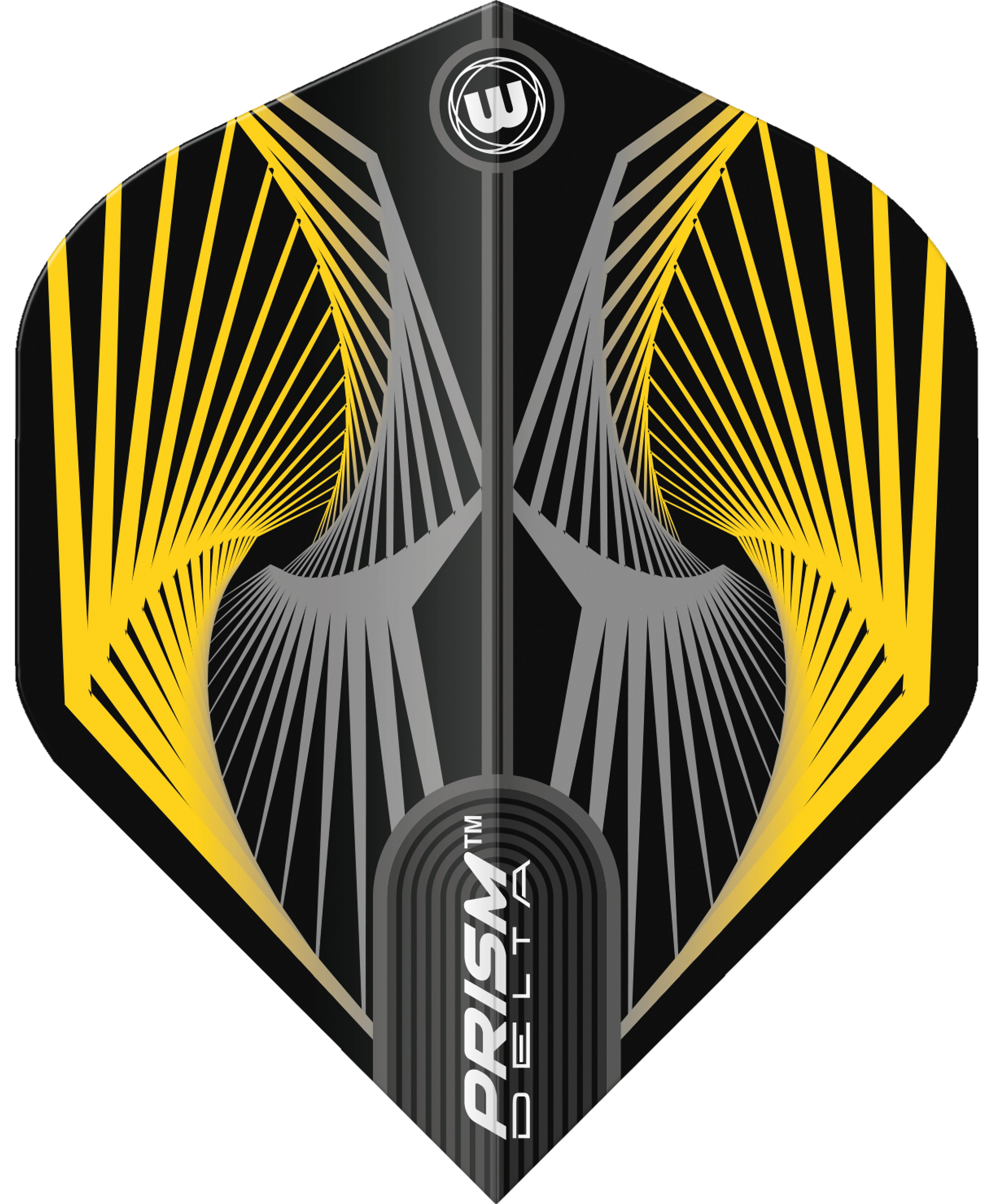 Winmau Prism Delta - Extra Thick - Dart Flights - Yellow & Grey