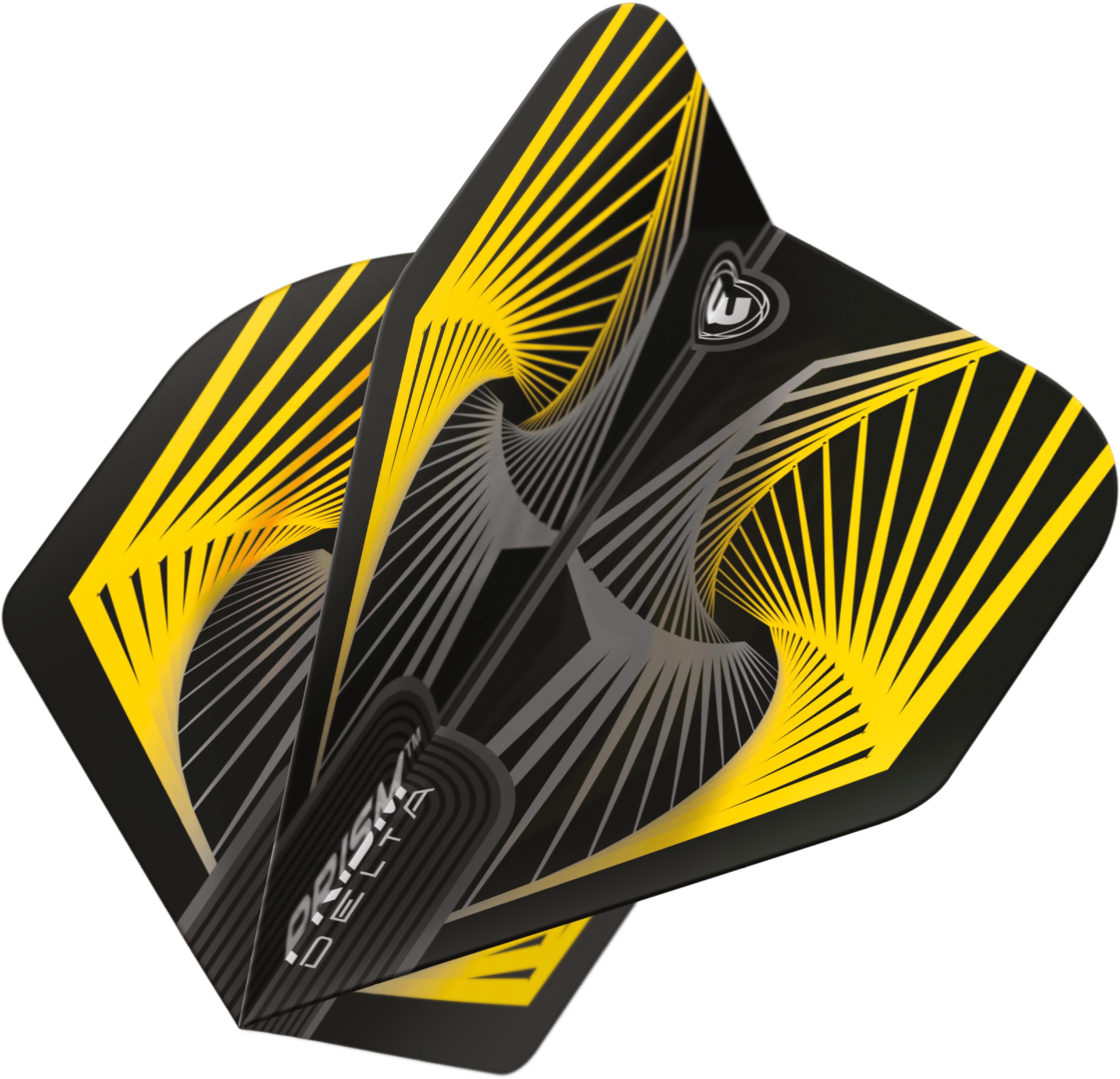 Winmau Prism Delta - Extra Thick - Dart Flights - Yellow & Grey