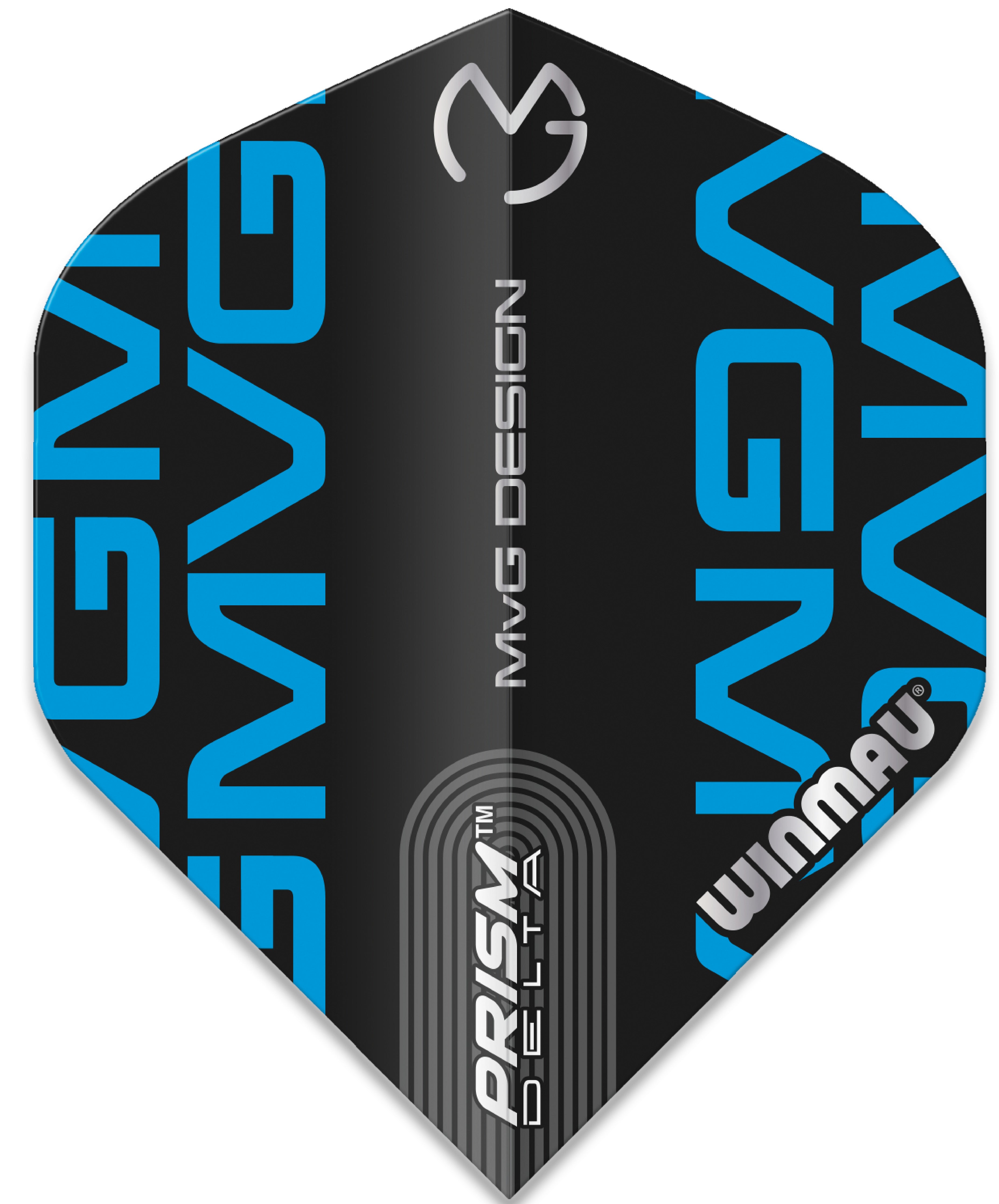 Winmau MVG Prism Delta Dart Flights - Extra Thick - 100 Micron - Blue