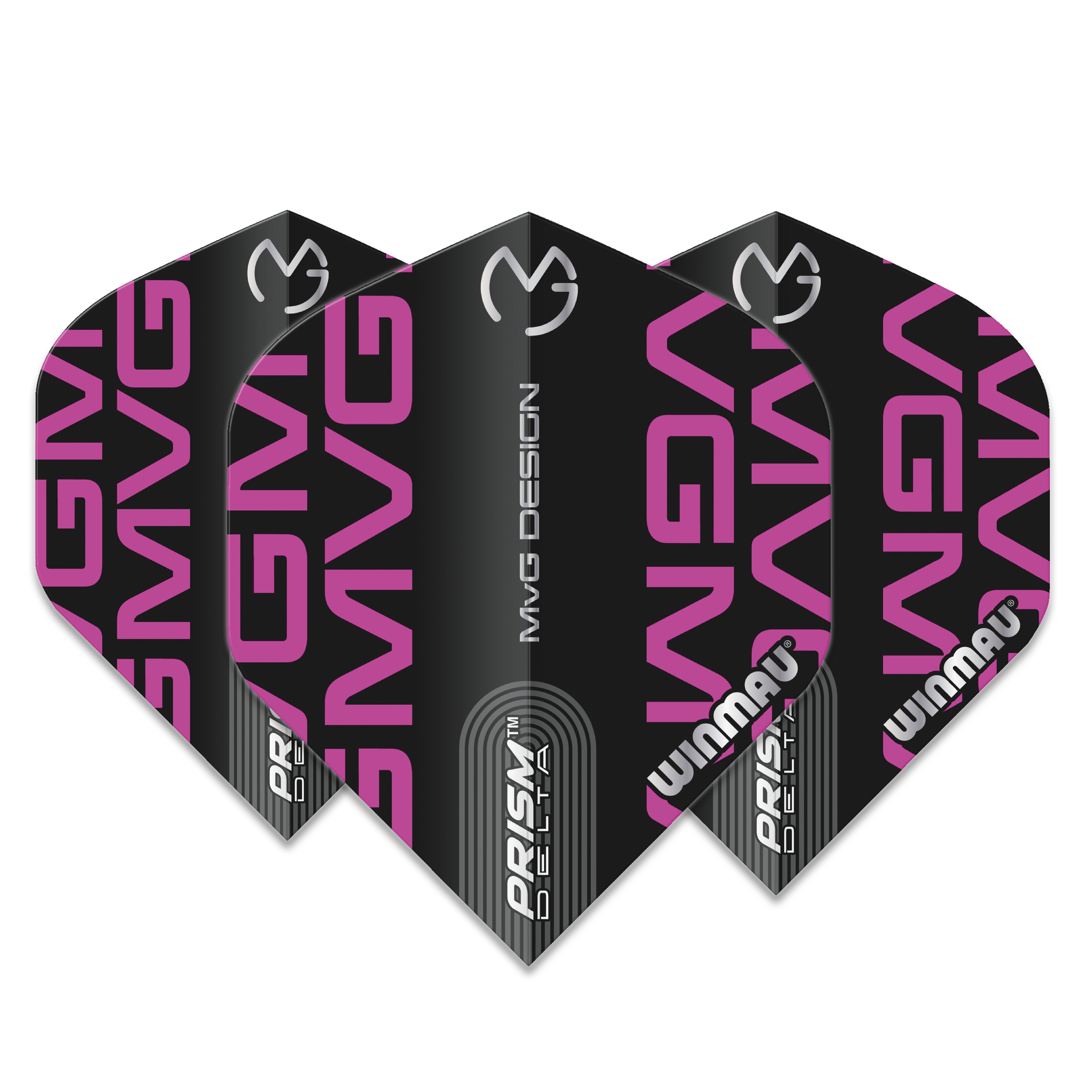 Winmau MVG Prism Delta Dart Flights - Extra Thick - 100 Micron - Pink