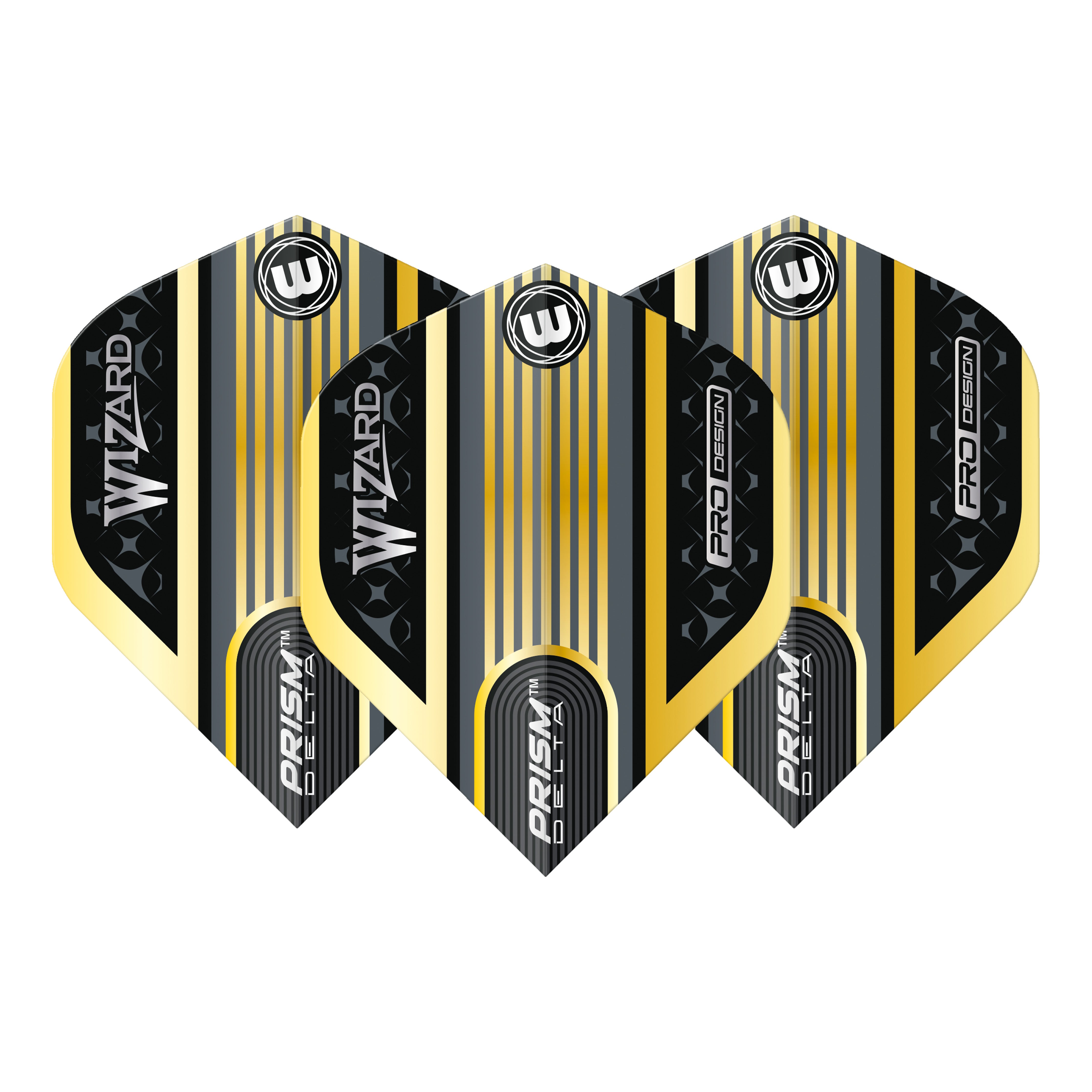Winamu Prism Delta - Simon Whitlock - Wizard Gold - Dart Flights - Standard Shape
