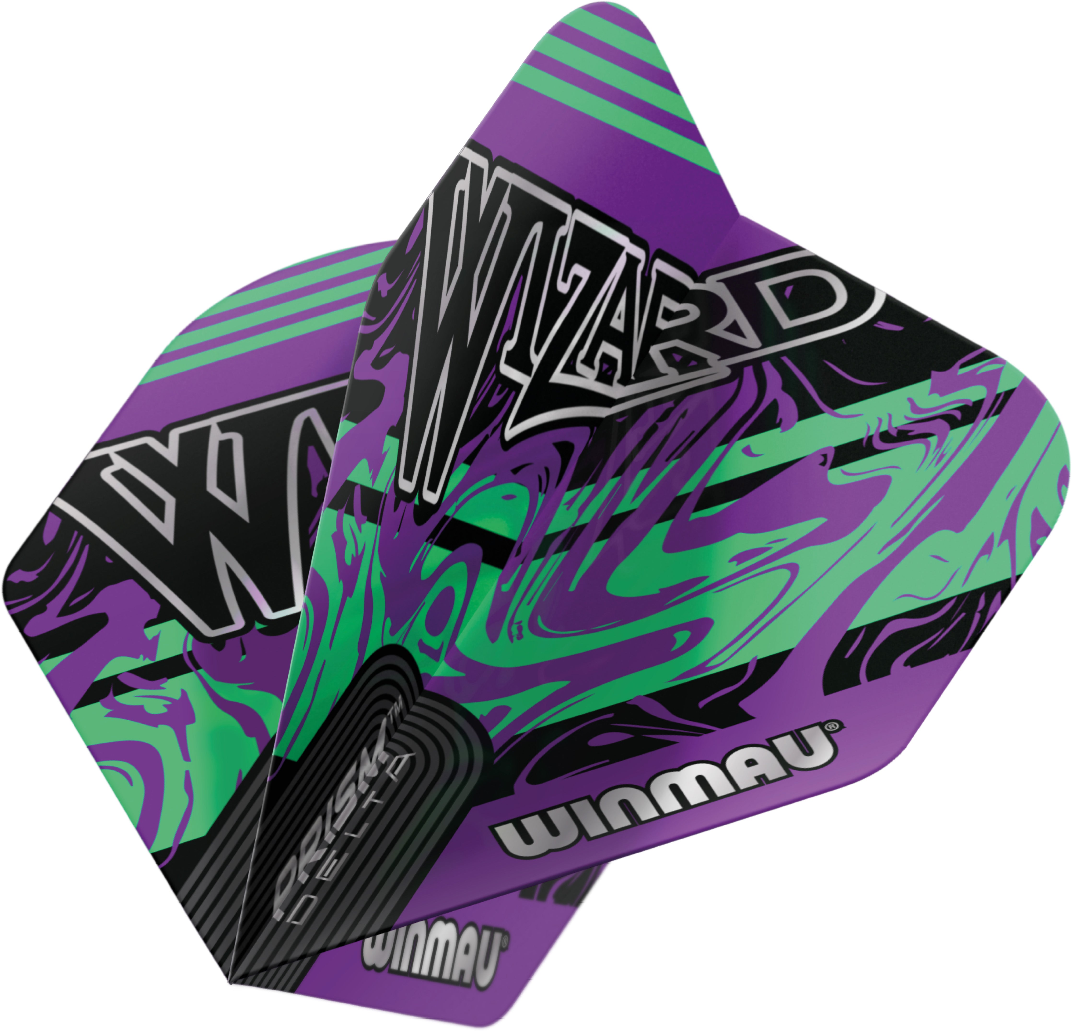 Winmau Prism Delta - Simon Whitlock - Wizard Purple & Green - Dart Flights - Standard Shape