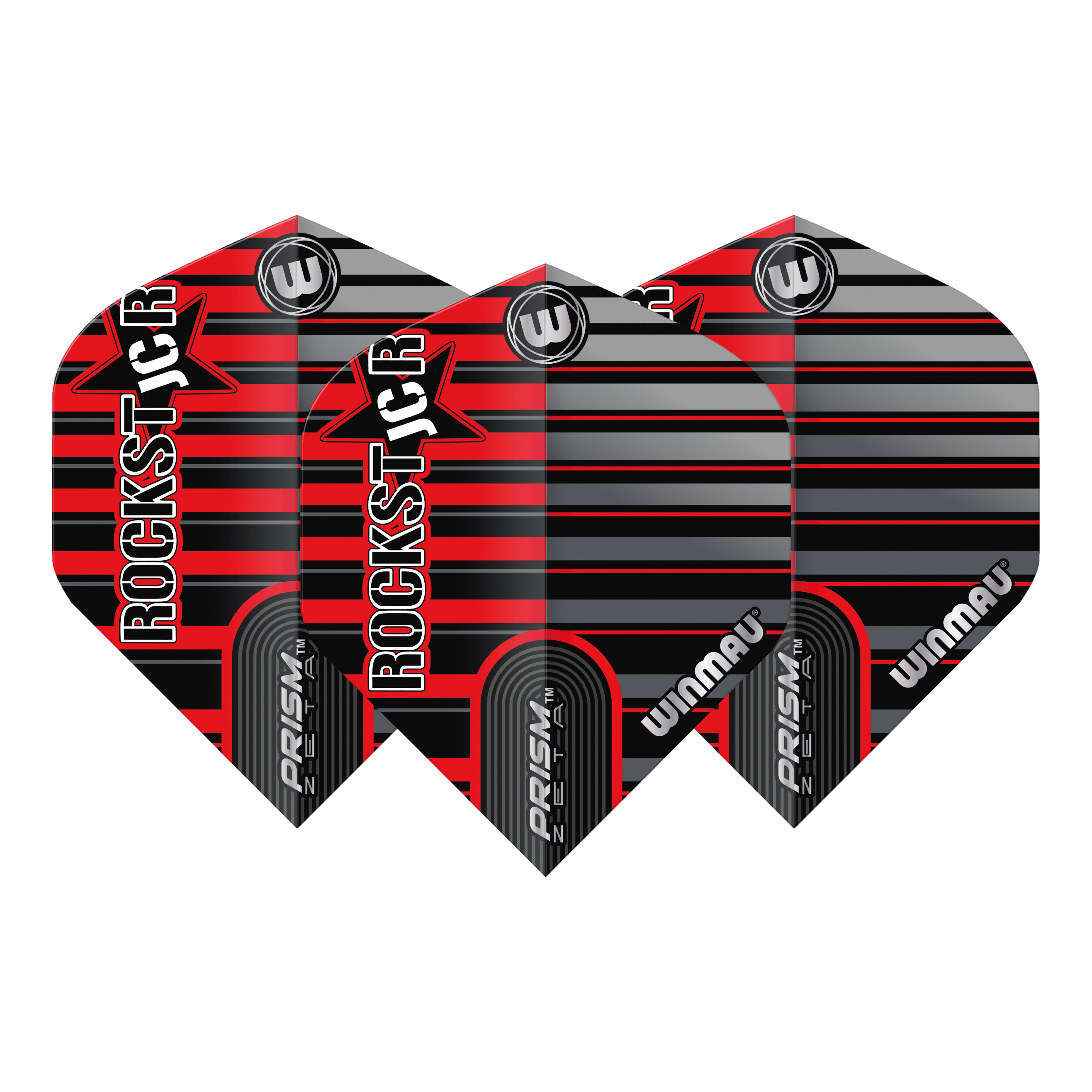 Winmau Prism Zeta - Joe Cullen - Stripes - Rock Star - Dart Flights - Standard Shape