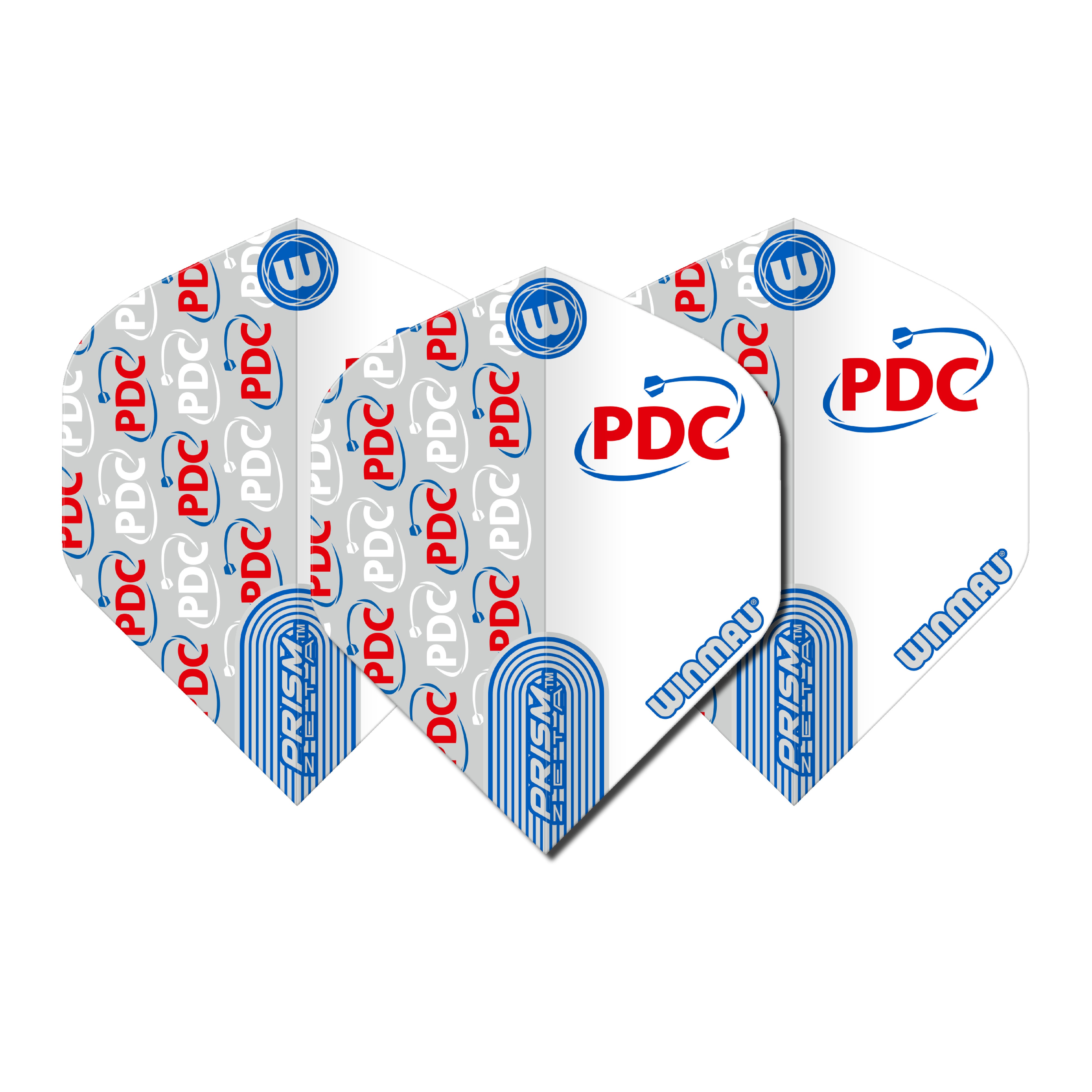 Winmau Prism Zeta - Extra Thick - Dart Flights - PDC - White