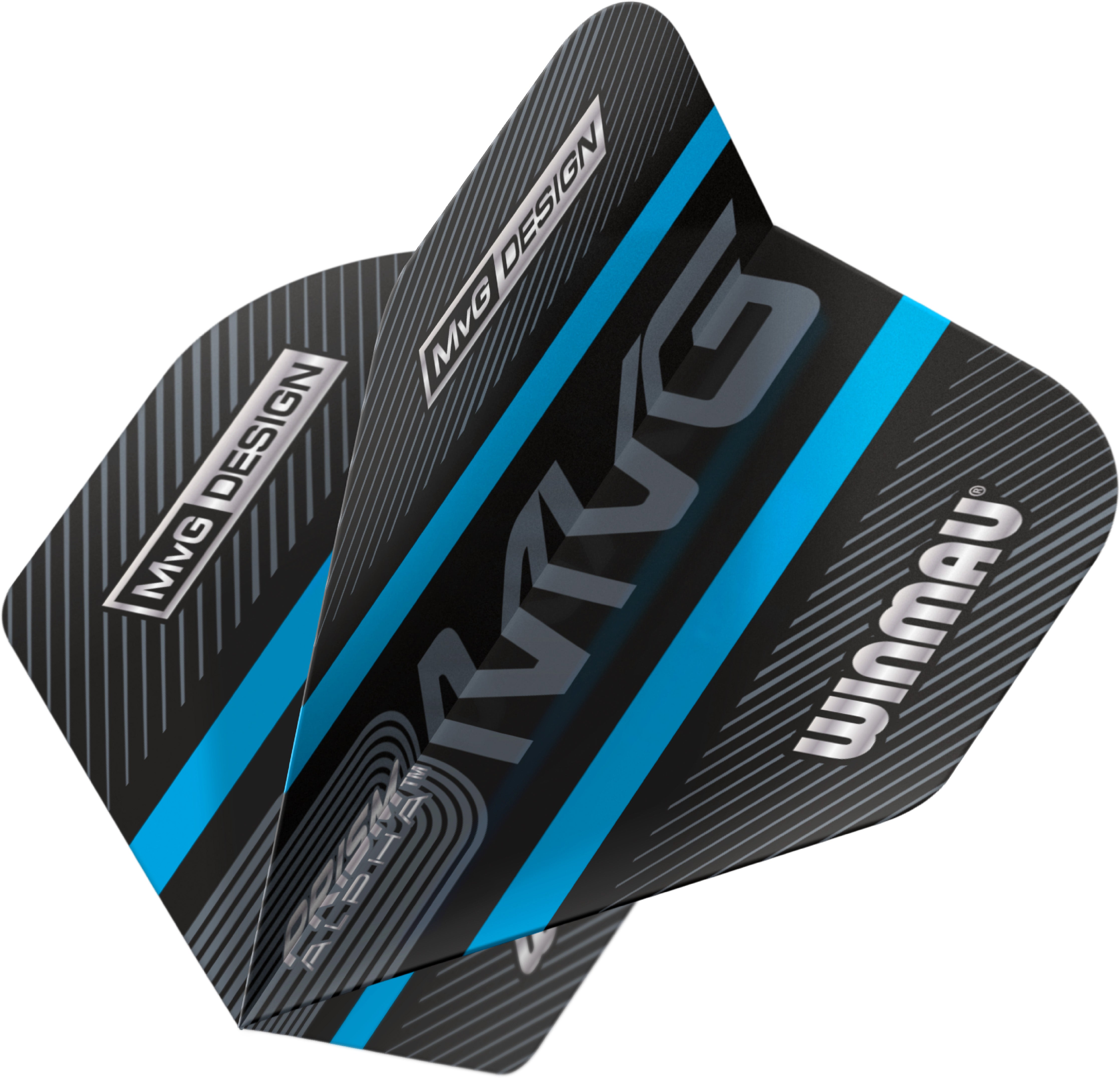Winmau MVG Prism Alpha Dart Flights - Extra Thick - 100 Micron - Blue