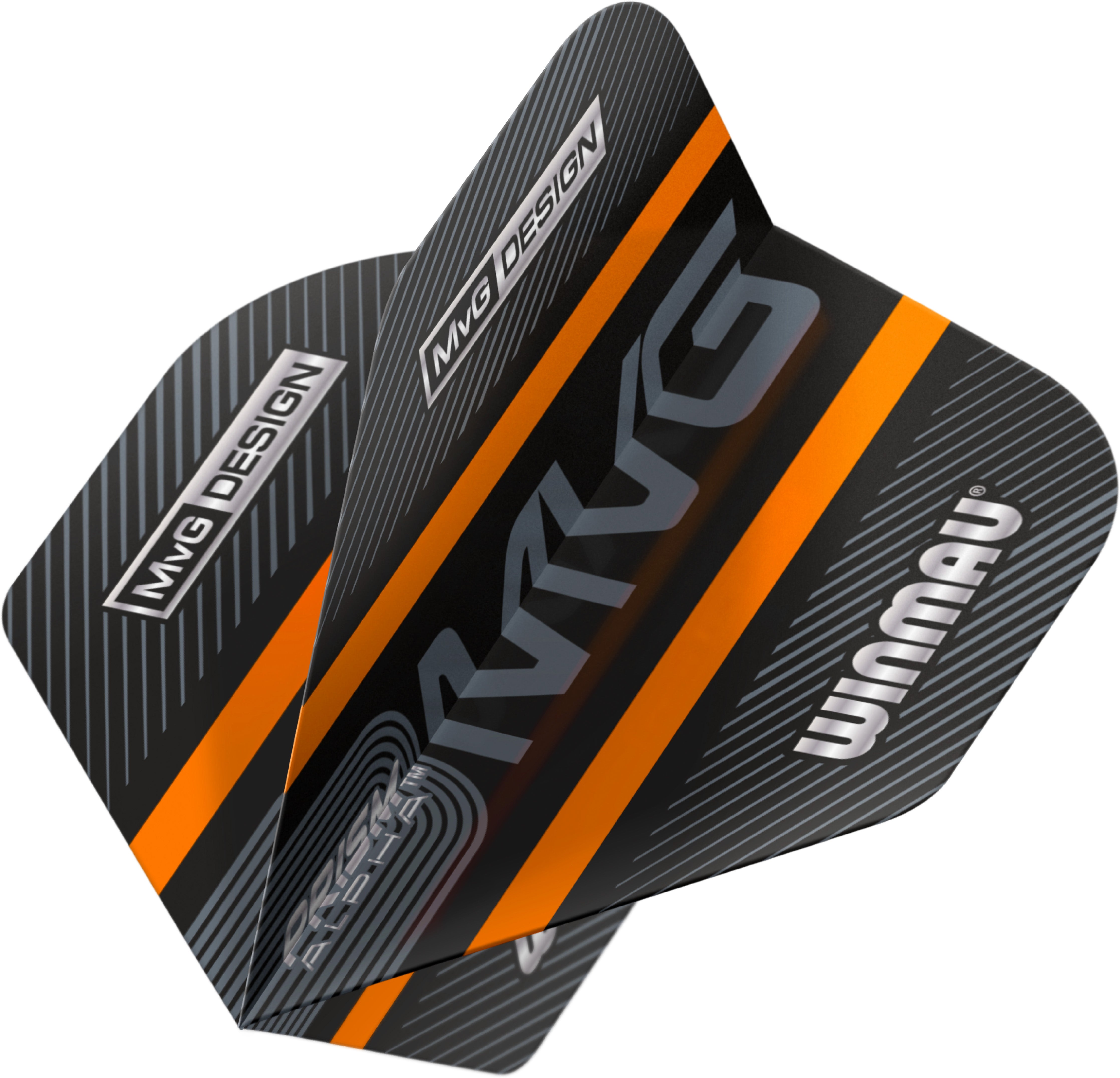 Winmau MVG Prism Alpha Dart Flights - Extra Thick - 100 Micron - Orange