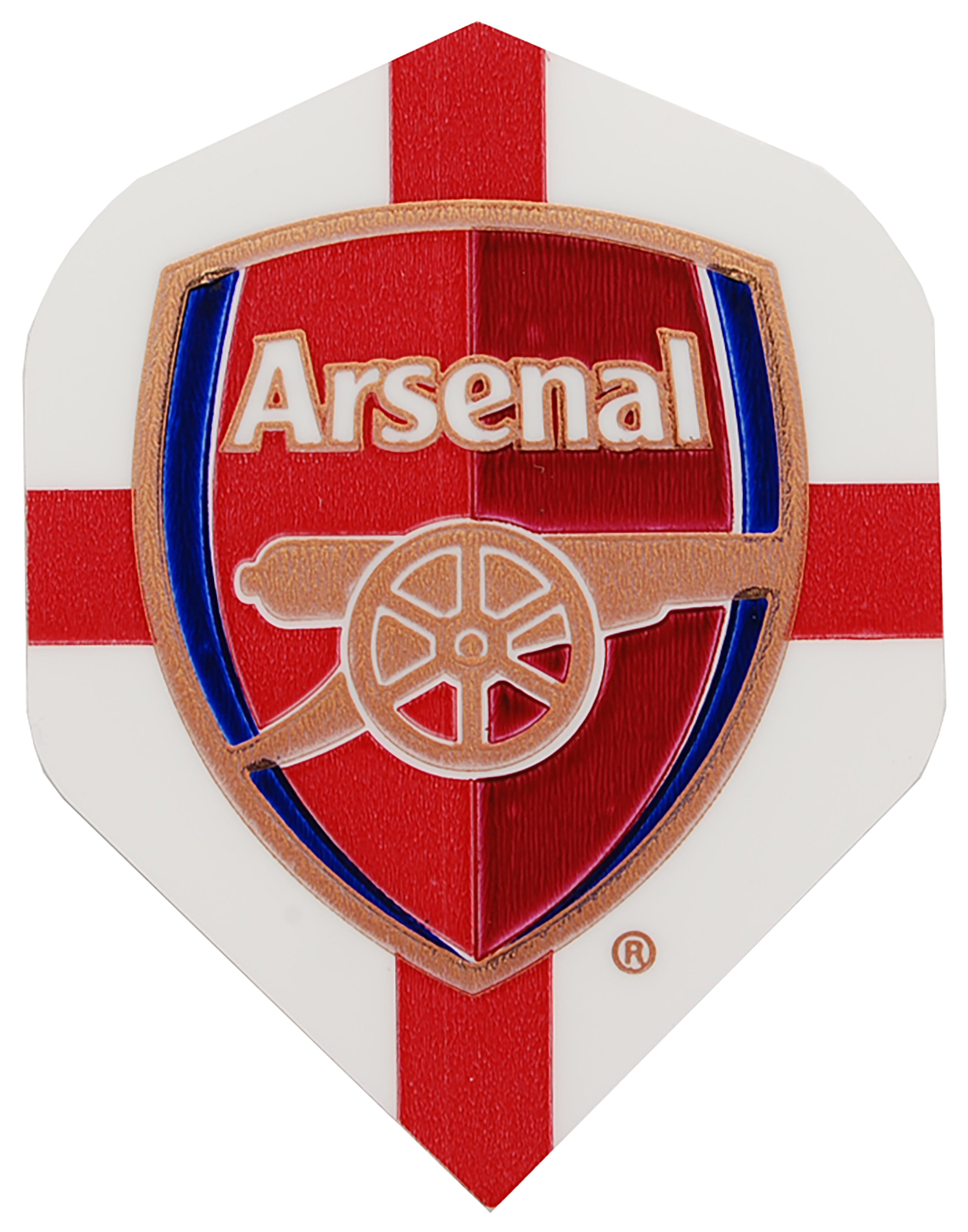 White Arsenal FC Football Dart Flights