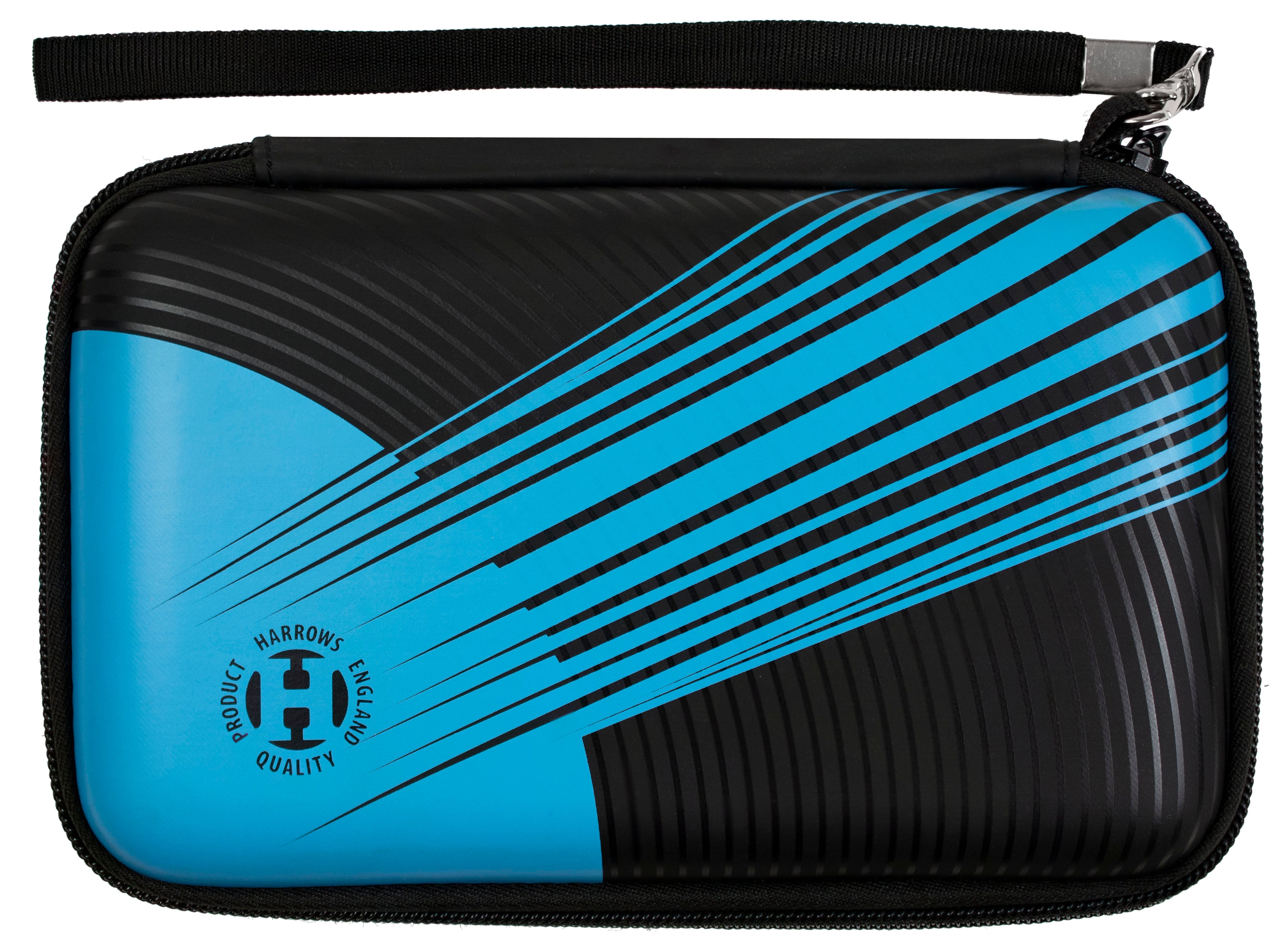 Harrows Blaze Fire Pro 6 Dart Wallet - Strong and Durable - Holds Fully Assembled Darts - Aqua