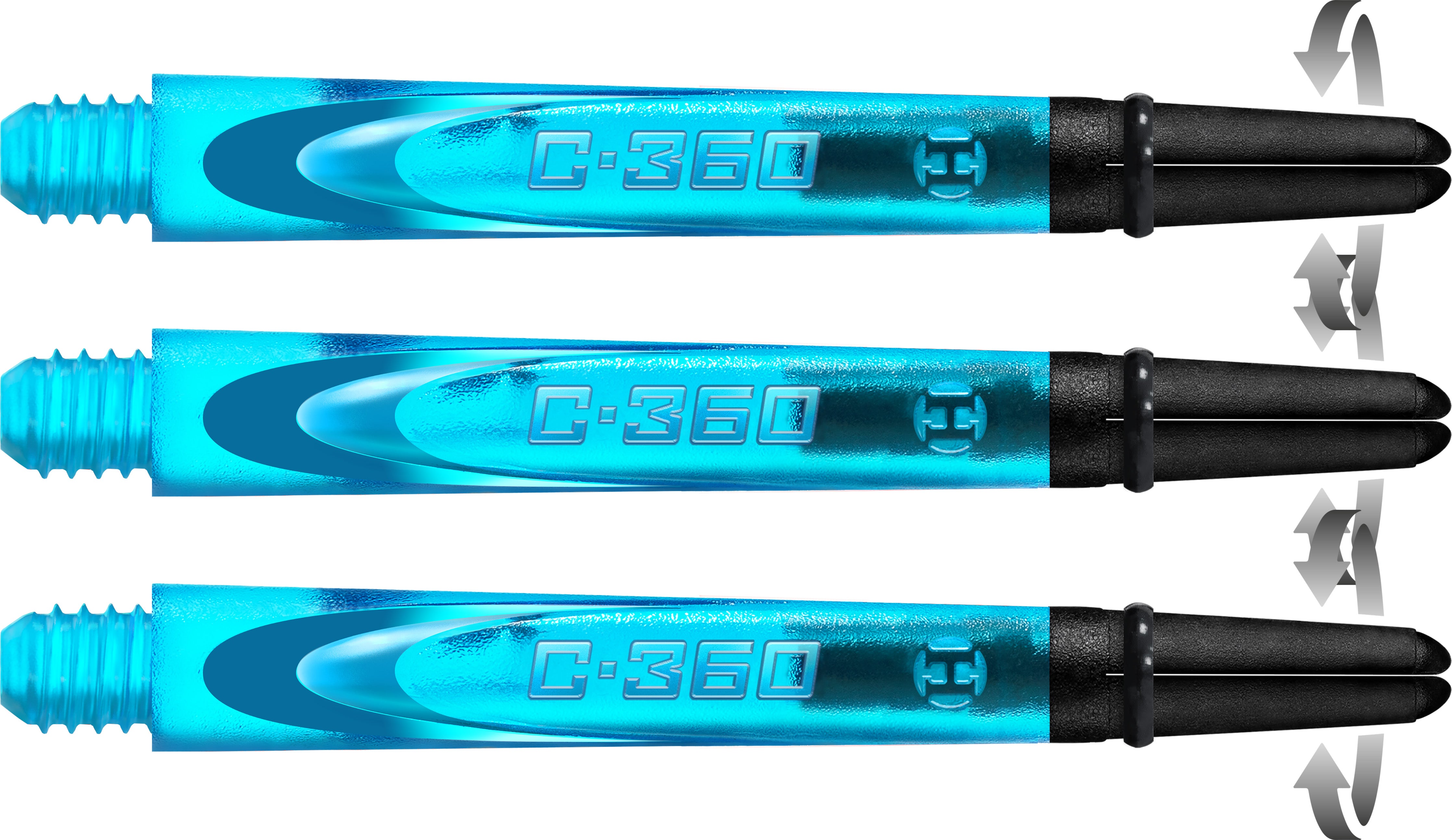 Harrows Carbon 360 Spin Dart Shafts - Aqua