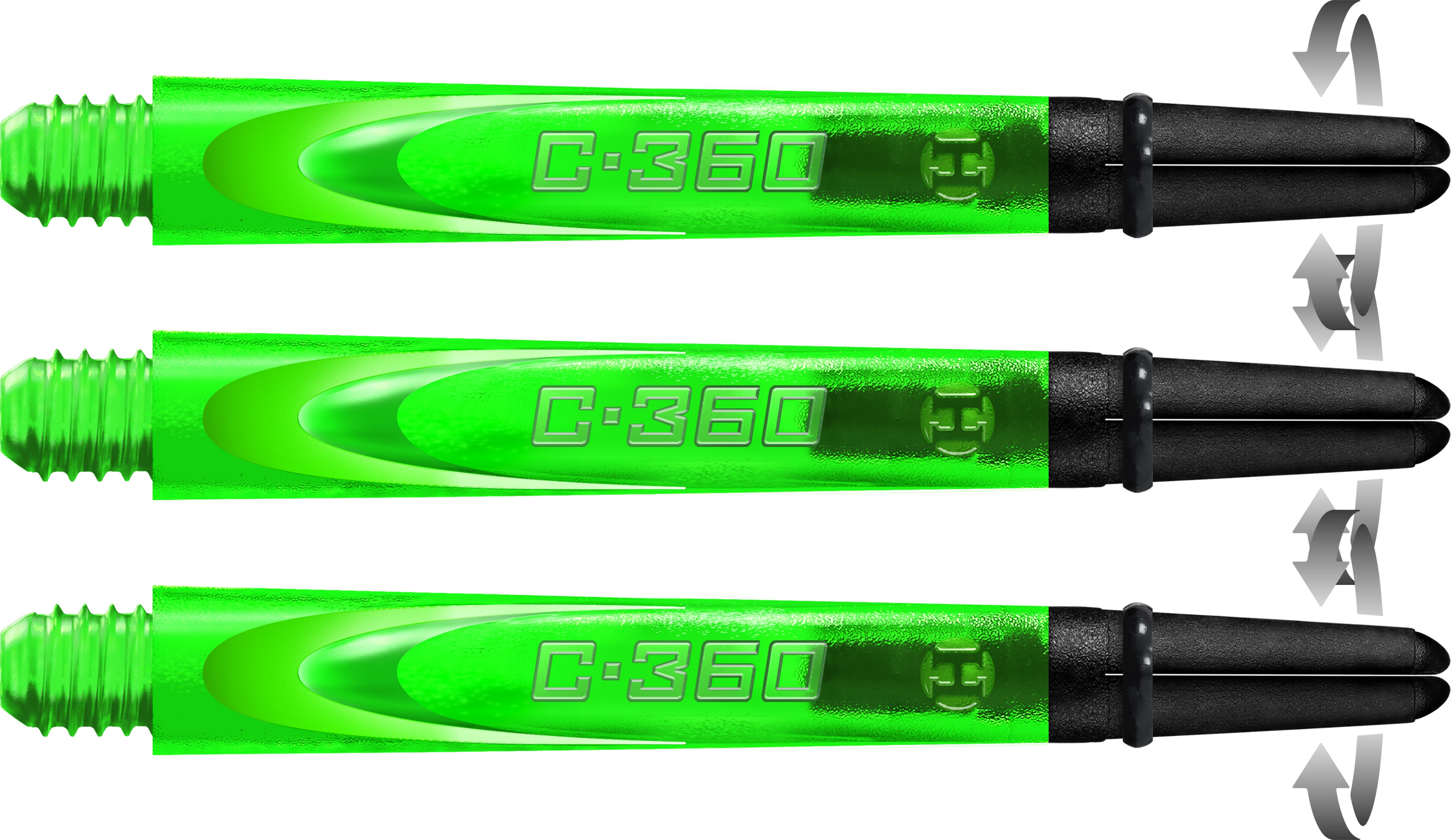 Harrows Carbon 360 Spin Dart Shafts - Green