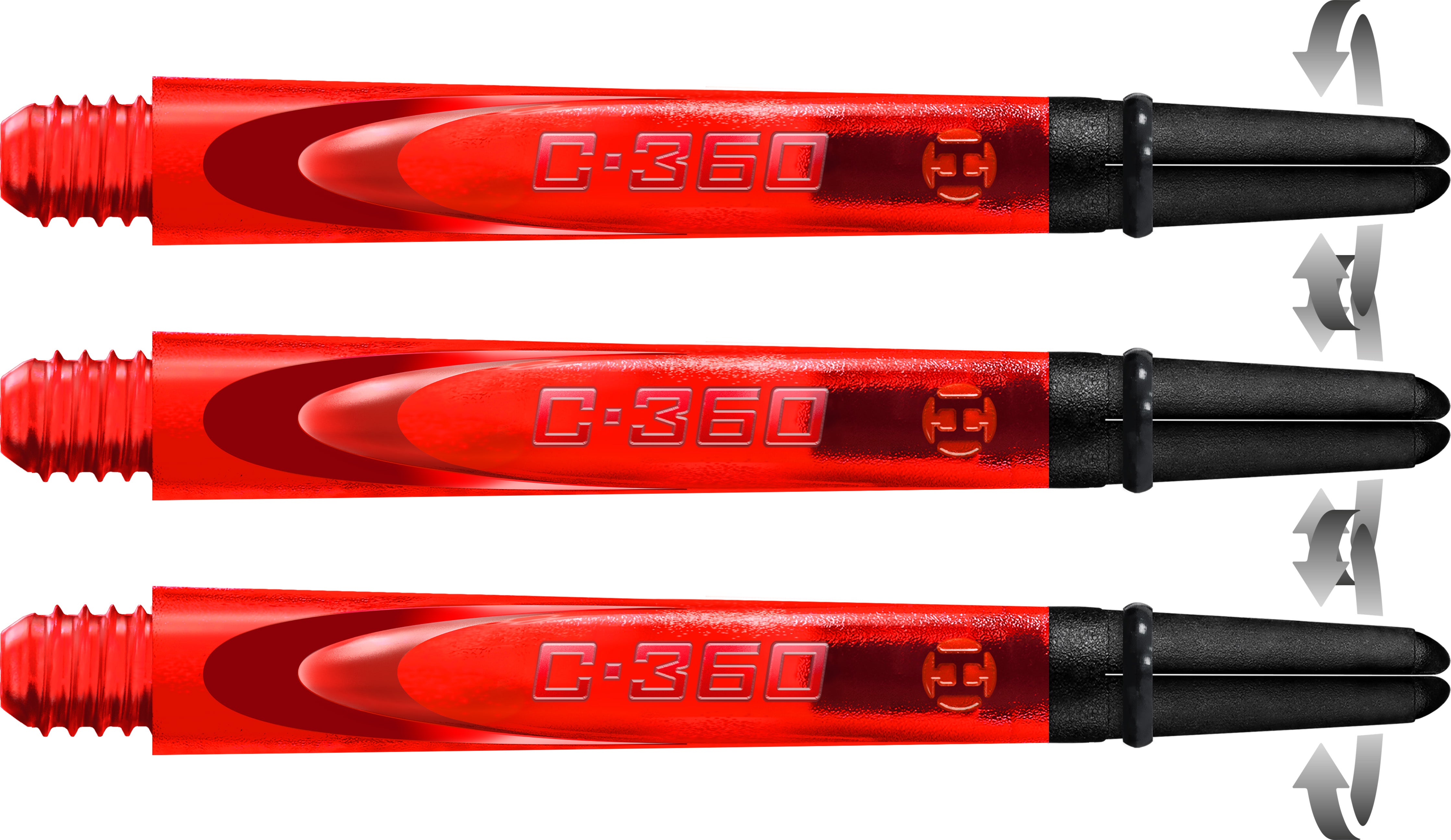 Harrows Carbon 360 Spin Dart Shafts - Red