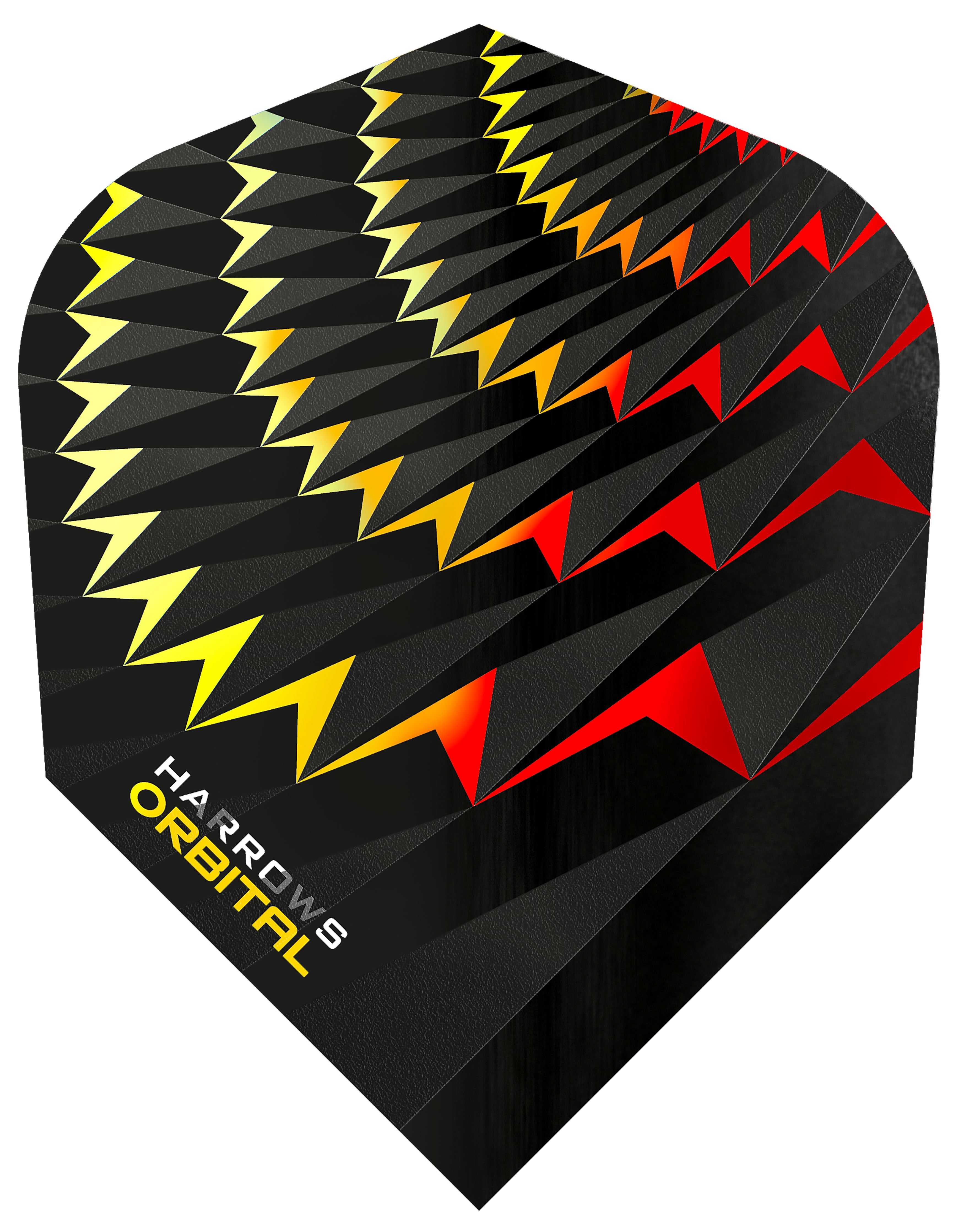 Harrows Orbital Dart Flights - 100 Micron - No6 - Standard - Yellow & Red