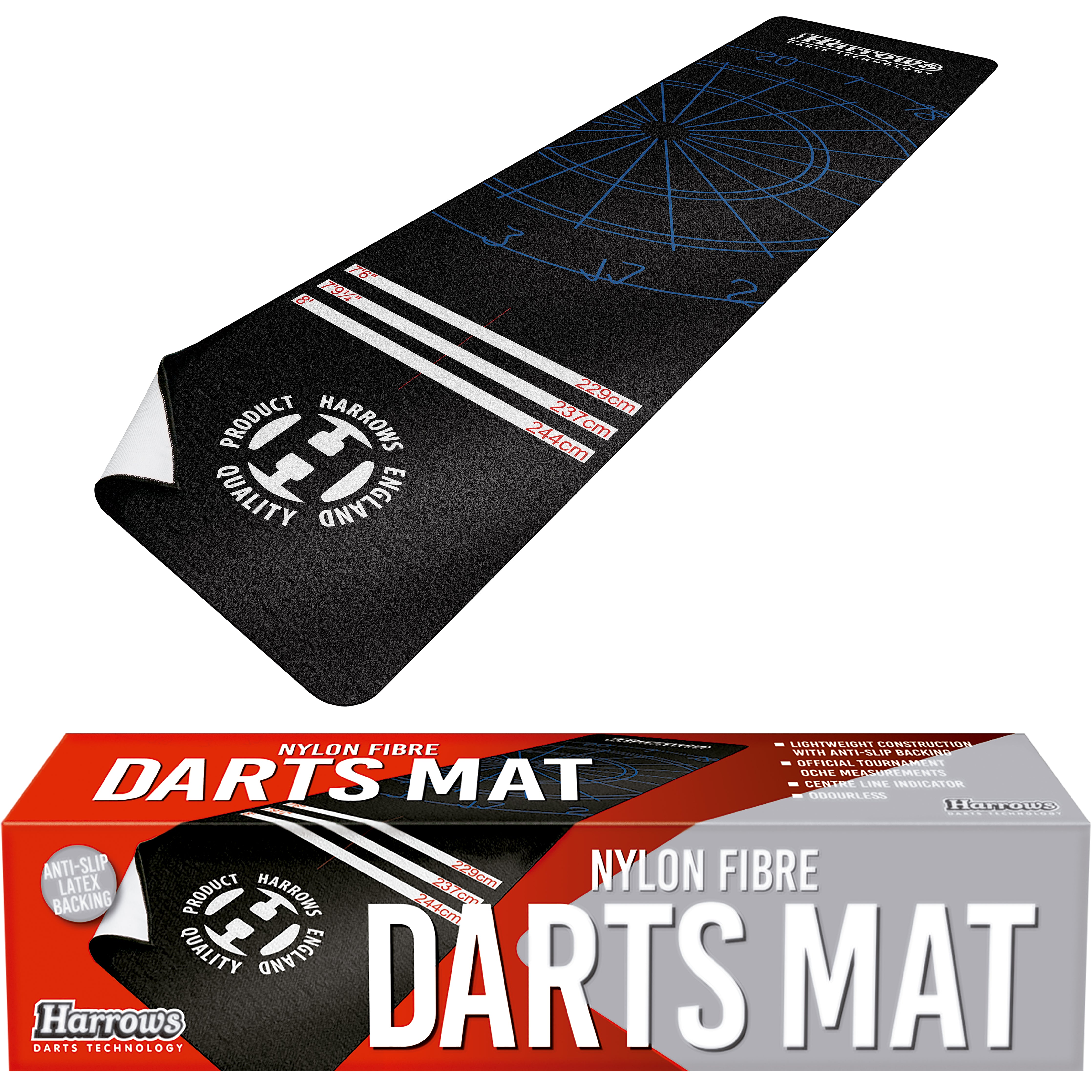 Harrows Nylon Fibre - Soft Feel - Dart Mat - Non Slip