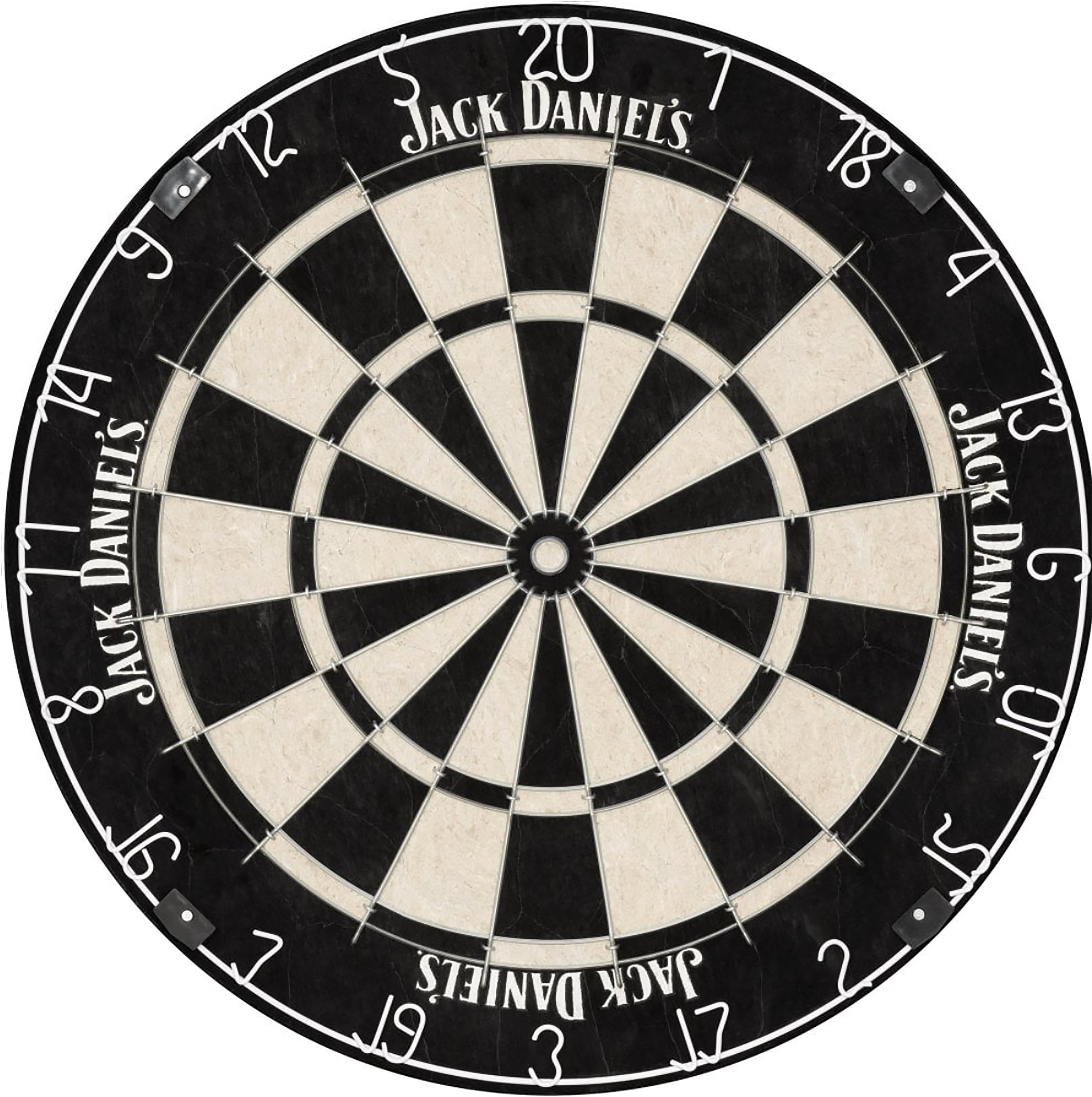 Jack Daniels - Home Darts Centre - Cabinet, Dartboard, 6 Darts - JD Logo