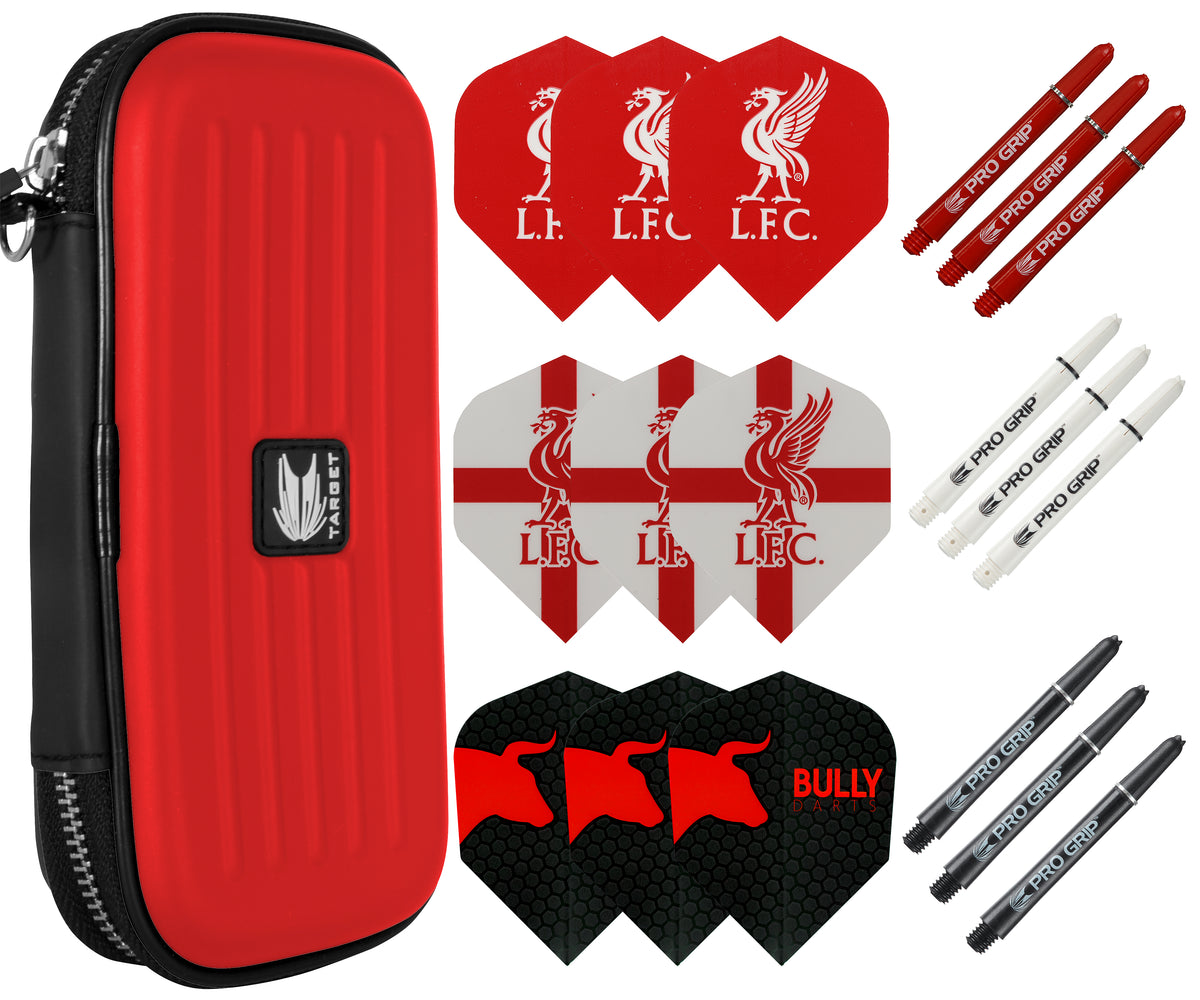 Liverpool Football Club Darts Accessory Kit Case Flights Stems