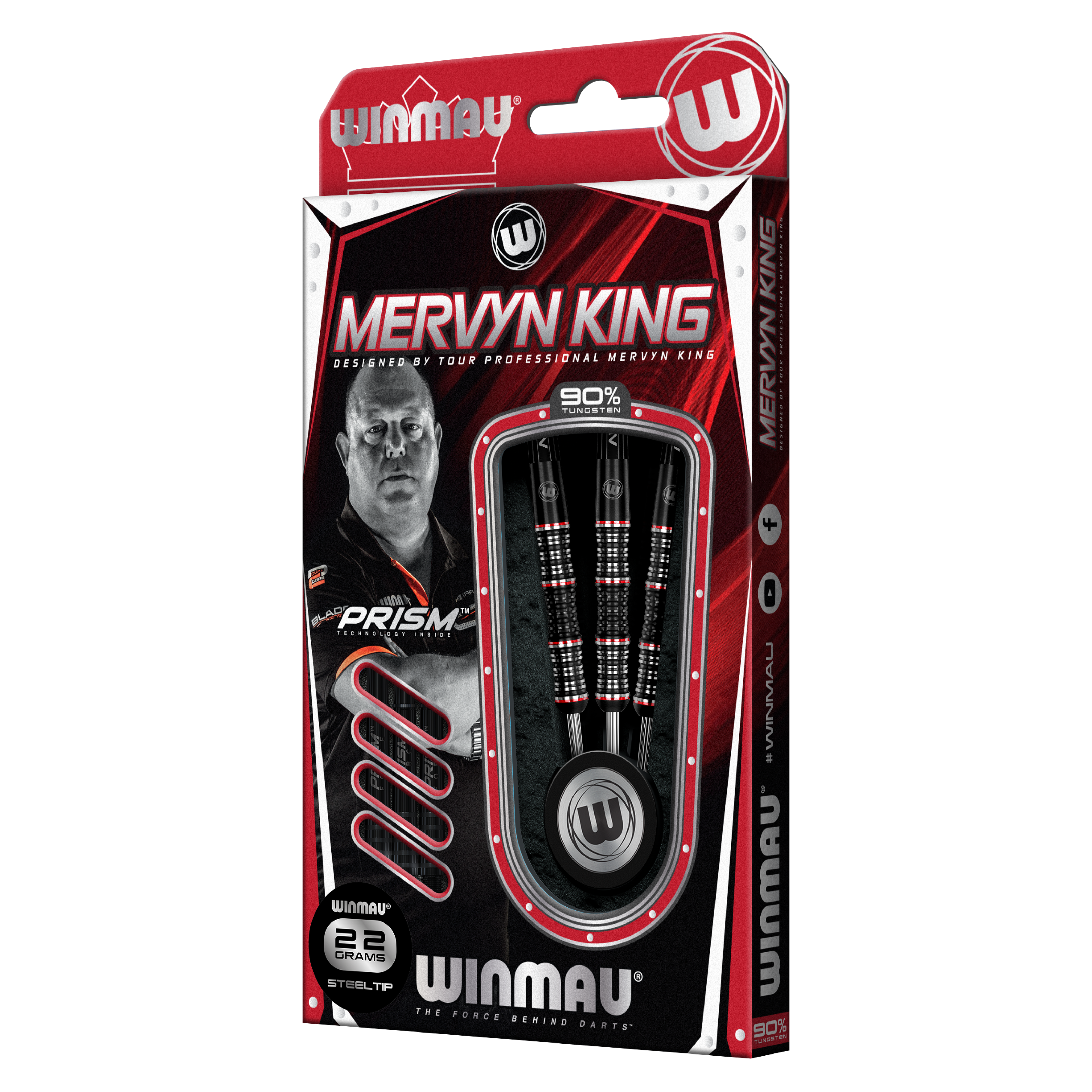 Winmau Mervyn King - Special Edition - The King - 90% Tungsten Darts - 20g 22g 24g 26g