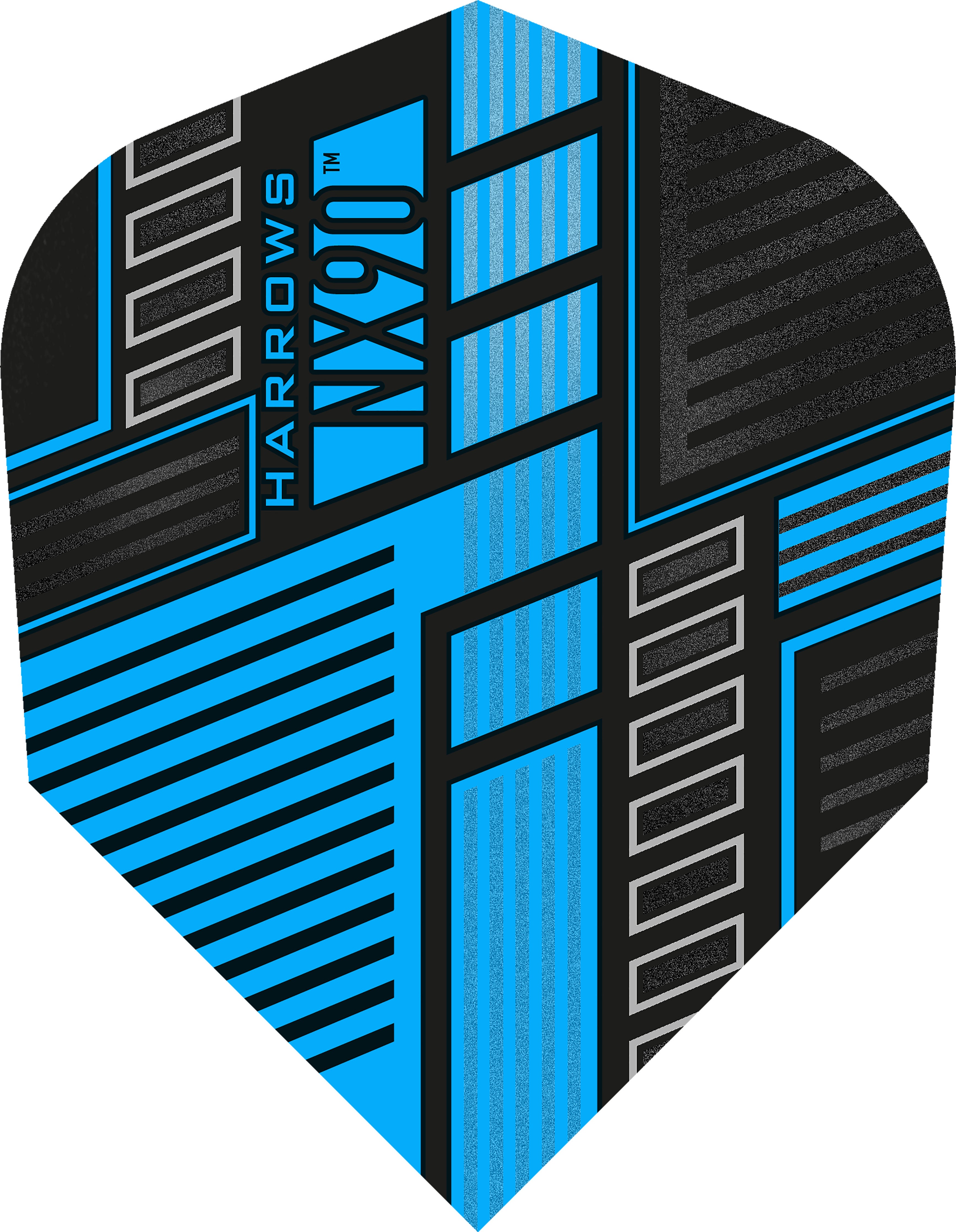 Harrows NX90 Dart Flights - 100 Micron - No6 - Aqua