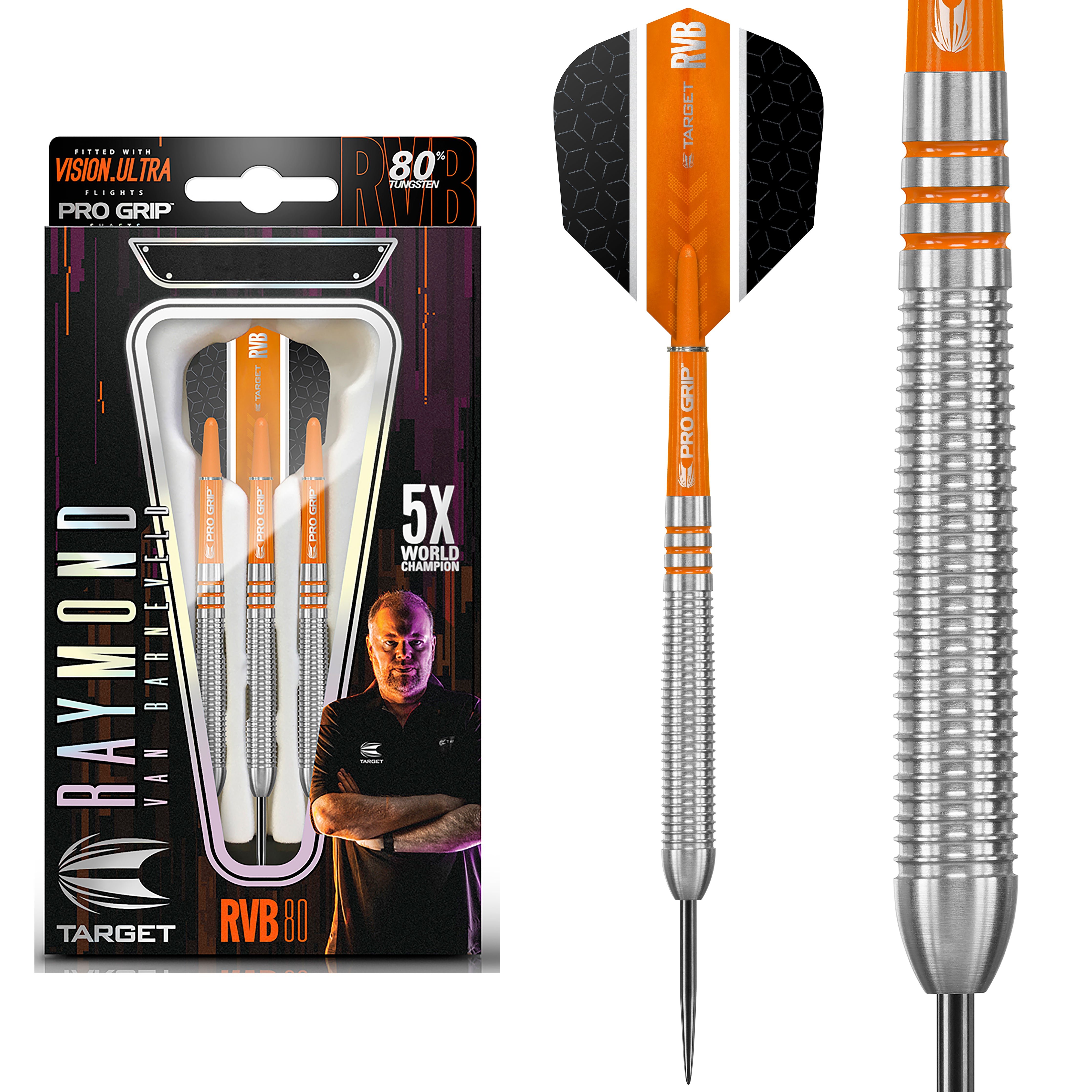 Target RVB Raymond Van Barneveld 8Zero 80% Tungsten Darts 21g 23g 25g