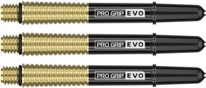 Target Pro Grip Evo Dart Shafts - Black / Gold