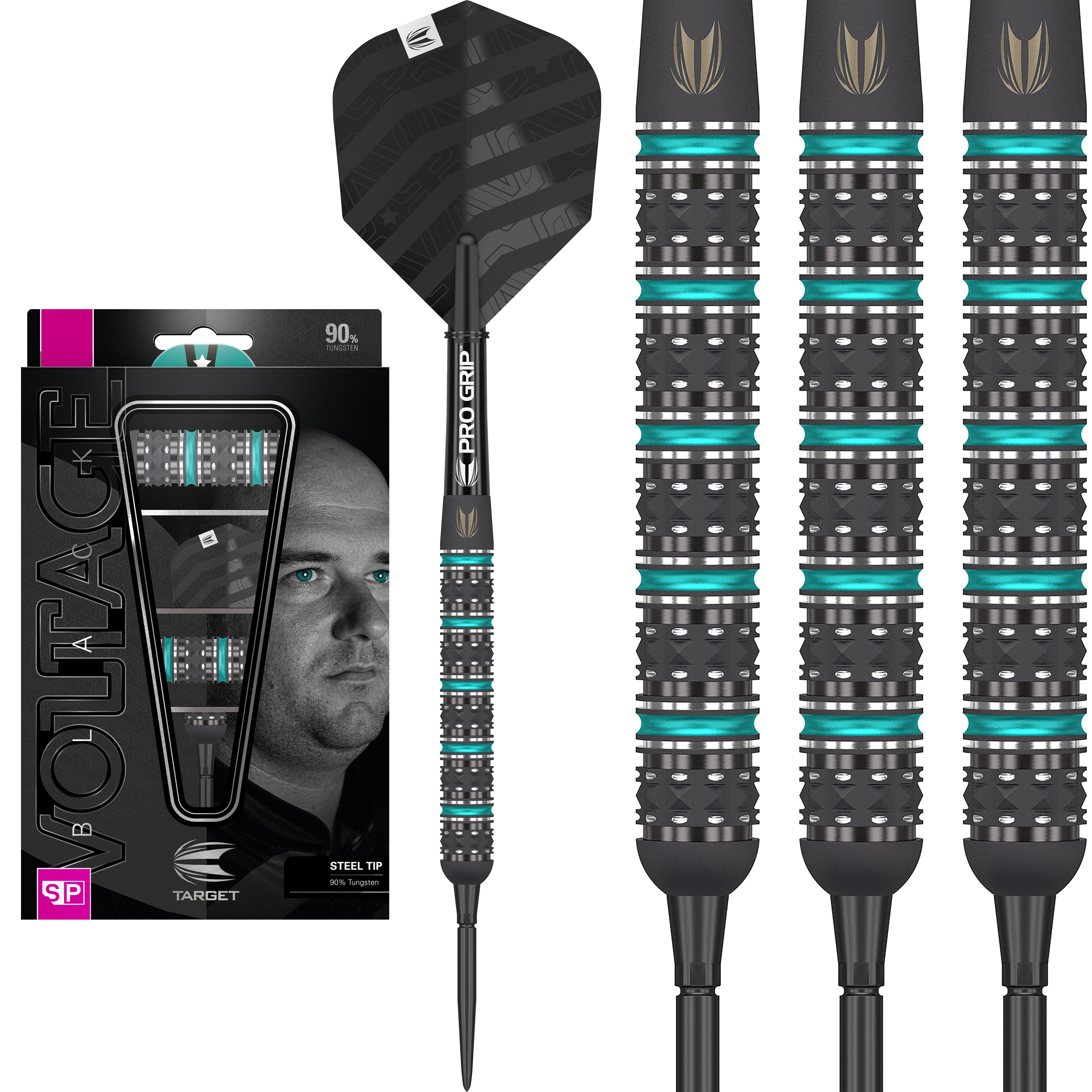 Target Rob Cross - Black Edition -Swiss Points - SP - 90% Tungsten Darts - 22g 23g 24g